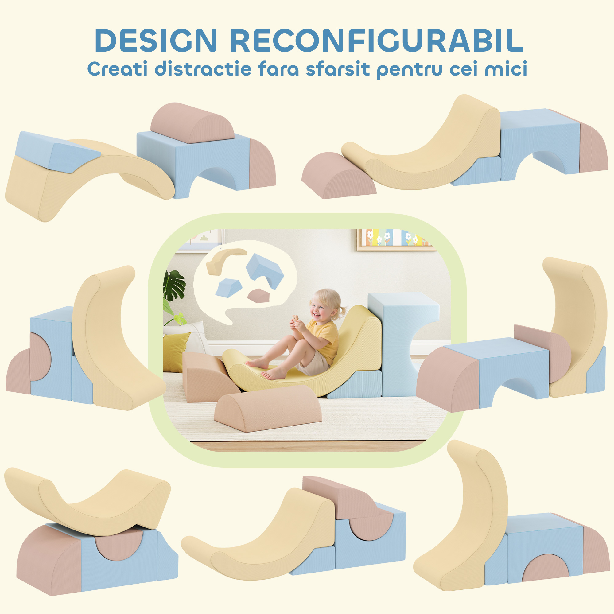  Set 5 Blocuri Moi pentru Copii 1.5-8 Ani Multicolor [3]