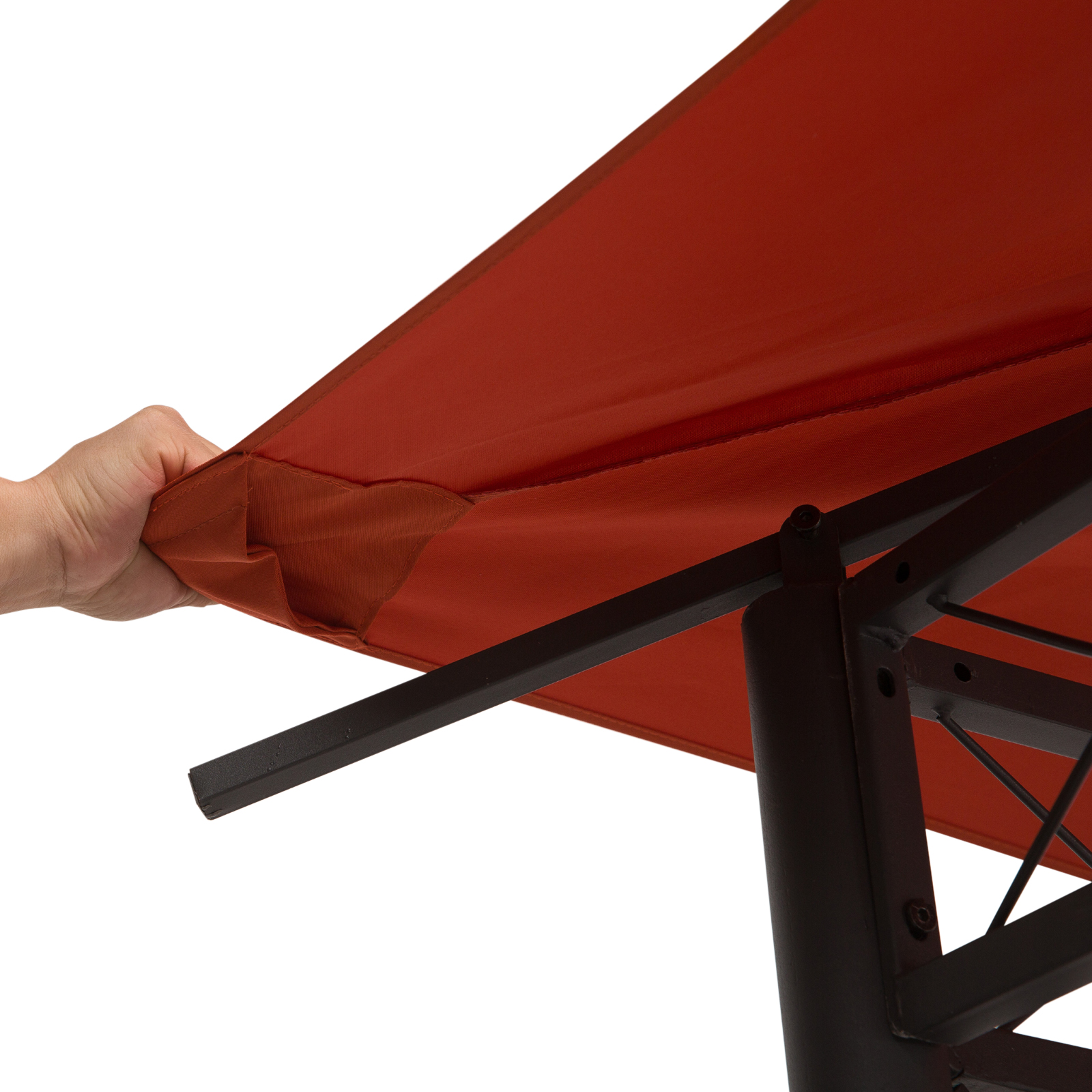  Acoperis de Schimb pentru Foisor 3x3m din Poliester Impermeabil Anti-UV, Portocaliu [8]