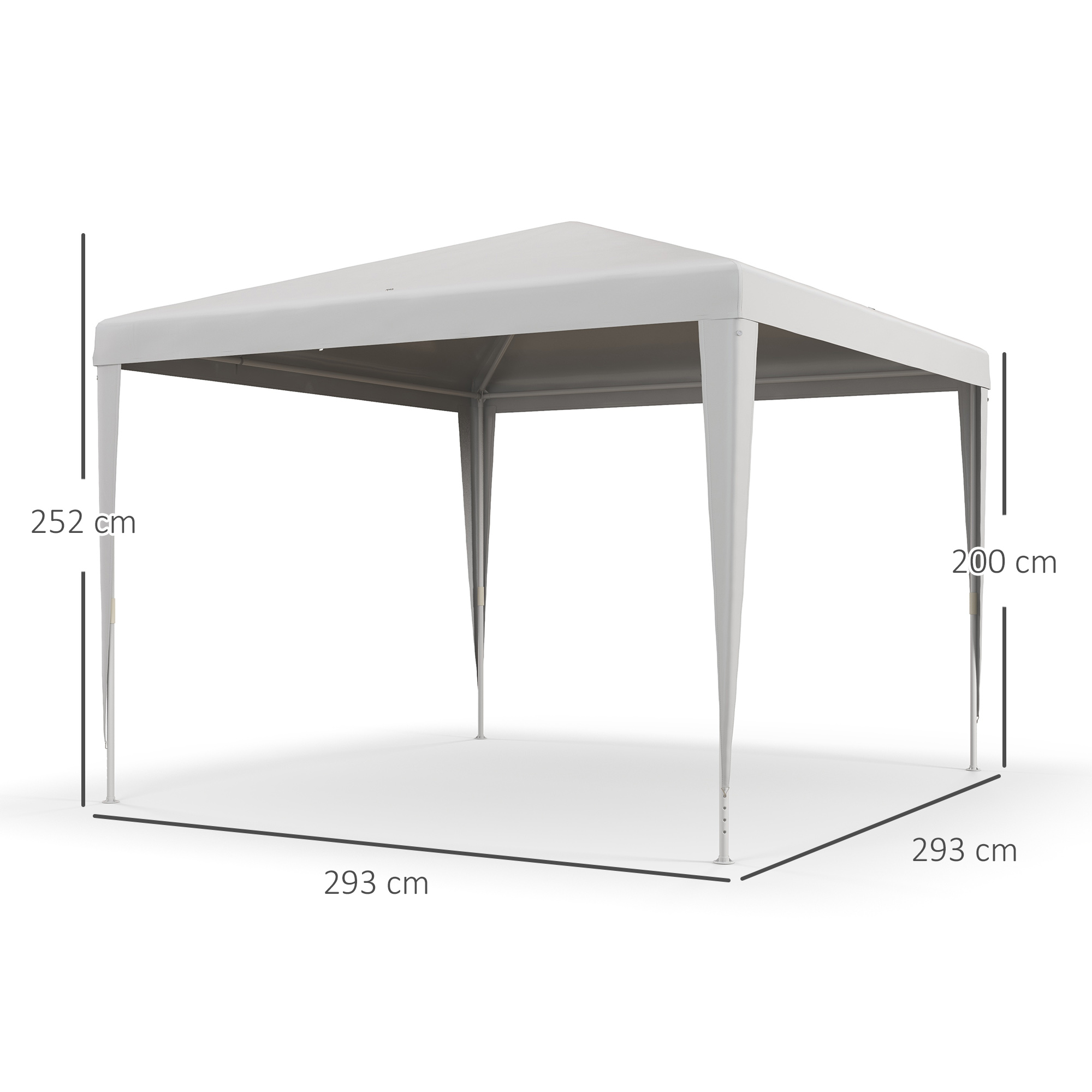 Pavilion  de Gradina 3x3 m Portabil cu Acoperire Anti UV, Alb [2]