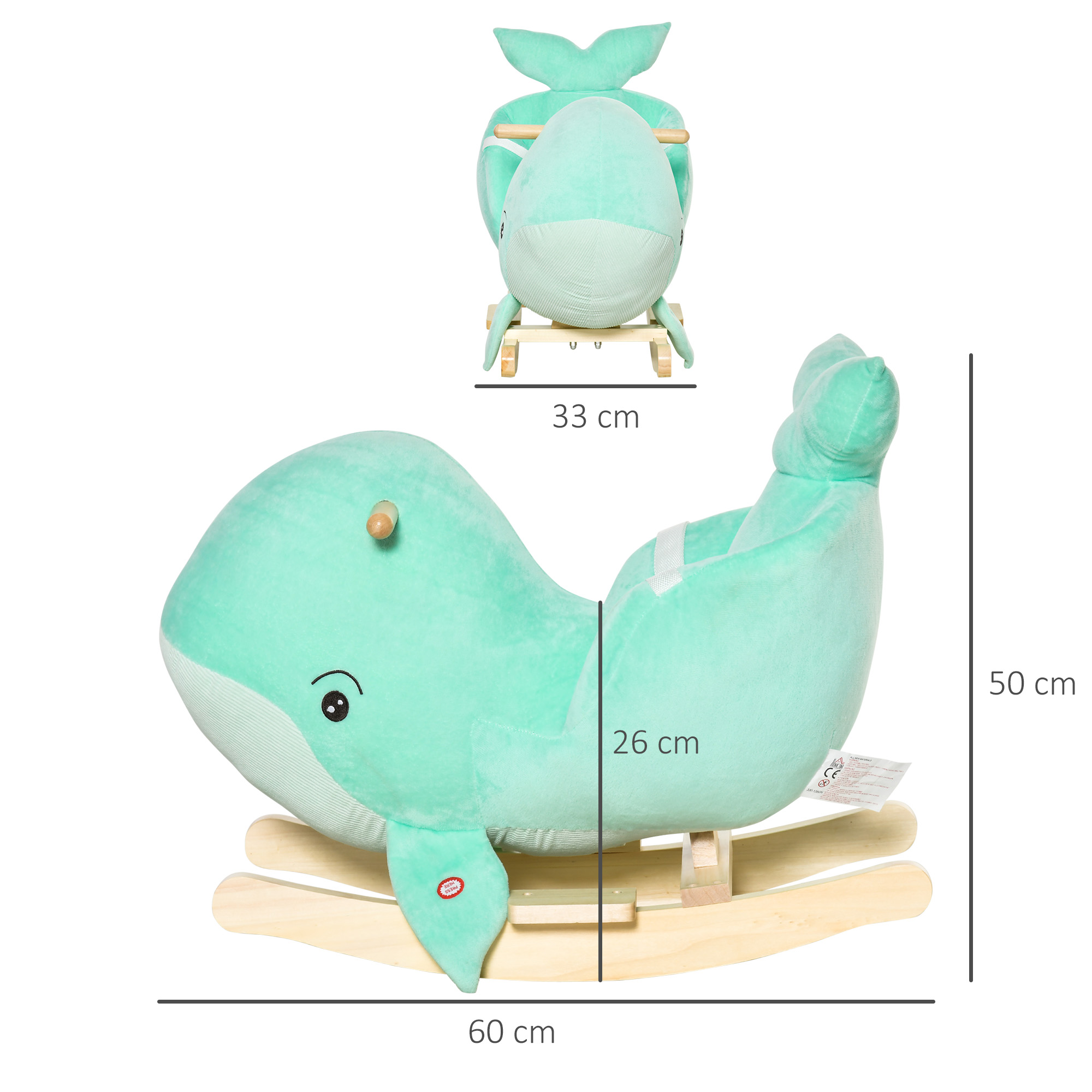  Cal Balansoar Plus Bej 77 cm cu Sunete si Centura Siguranta [2]