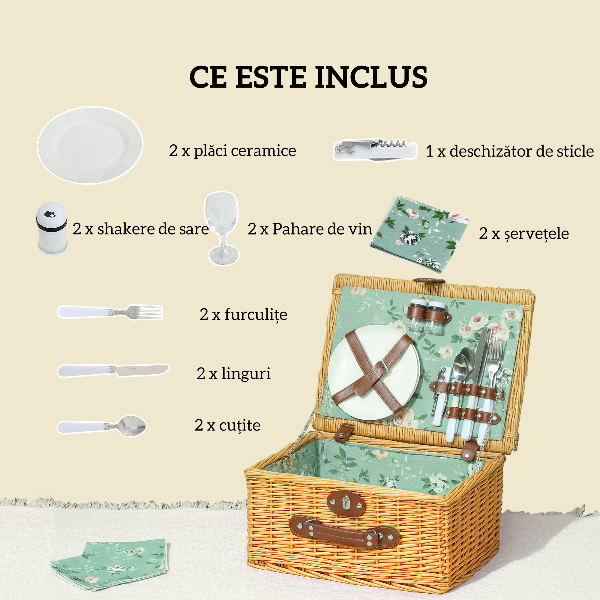 Cos picnic  maro deschis [3]