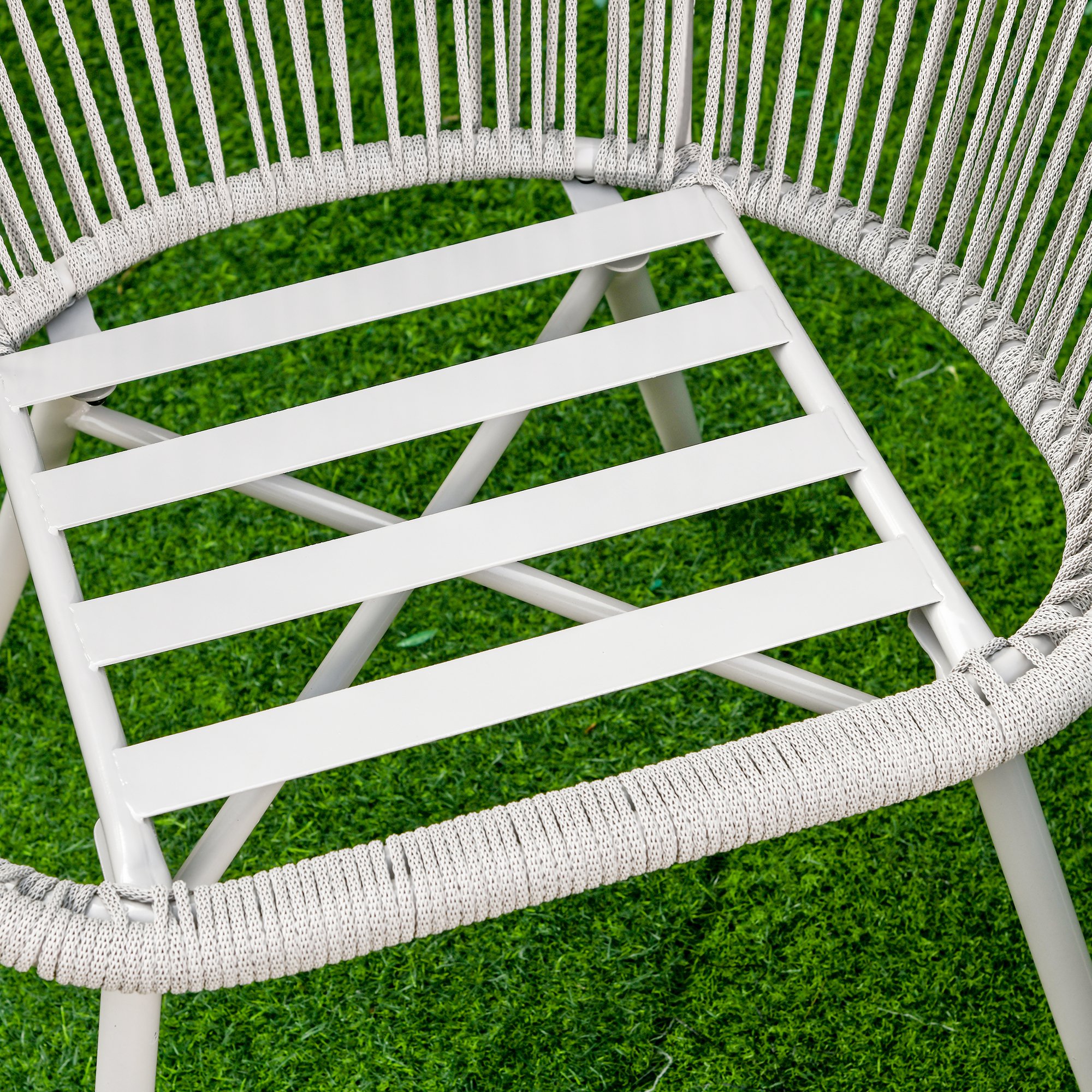  set 3 piese, 1 masa si 2 scaune pentru exterior, crem [7]