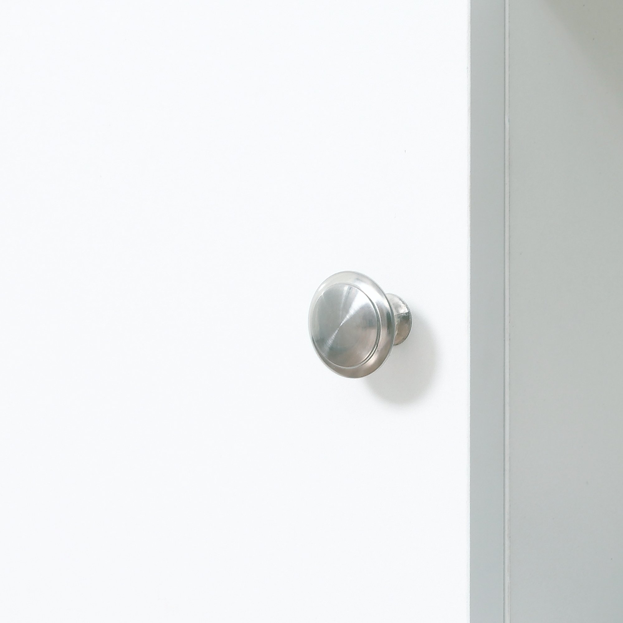  Dulapior Subchiuveta cu Decupare in forma de U si 6 Etajere din Lemn, 60x30x68cm - Alb/Gri [8]