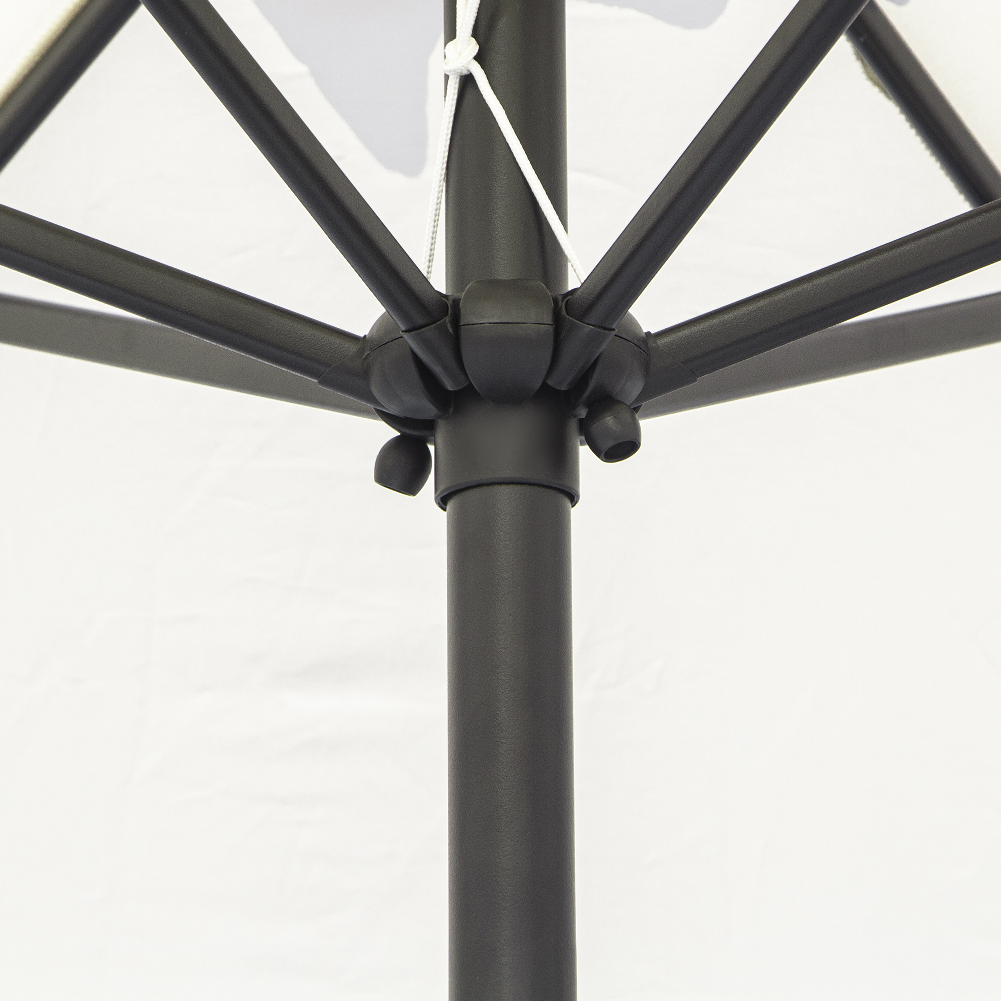  Umbrela de Gradina si Plaja Inclinabila Aluminiu si Poliester Alb Φ2.6×2.35m [8]