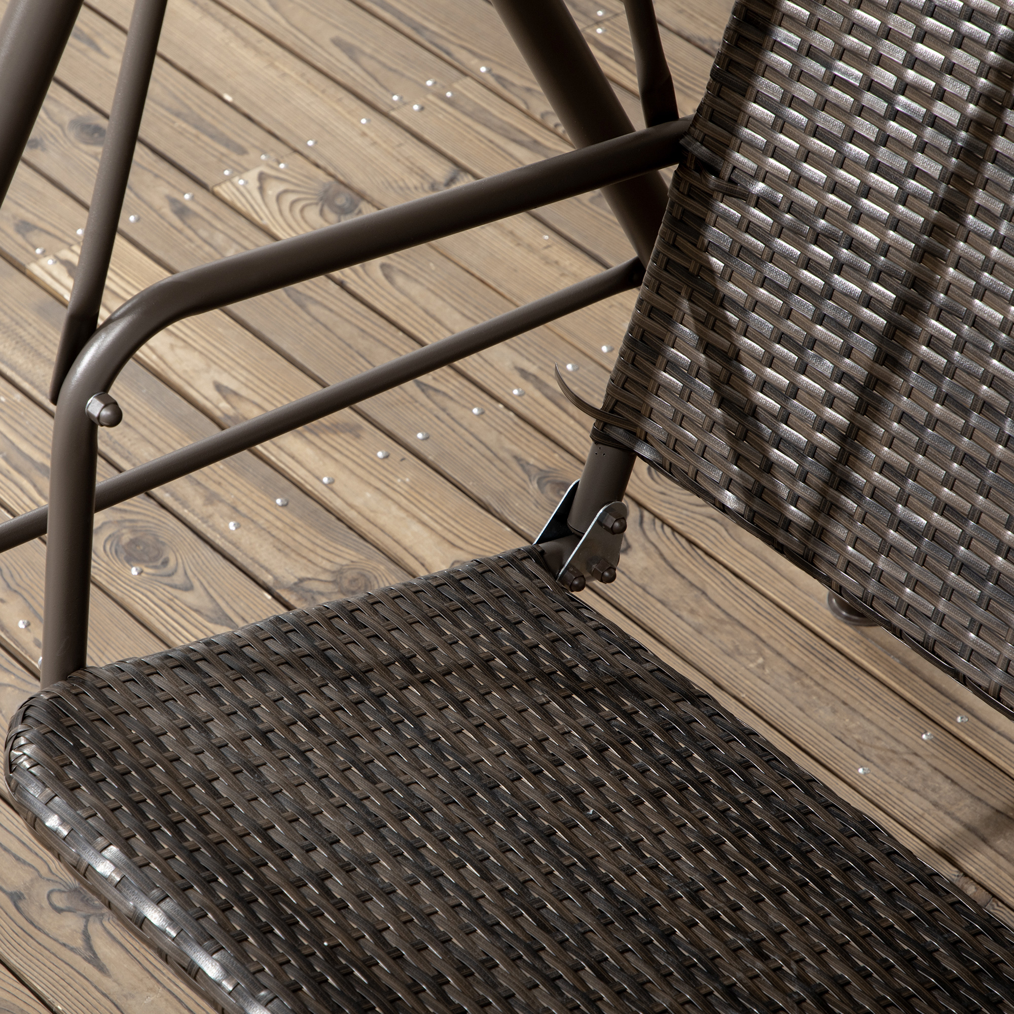 Balansoar Gradina 3 Locuri - Ratan & Otel, Acoperis Reglabil [7]