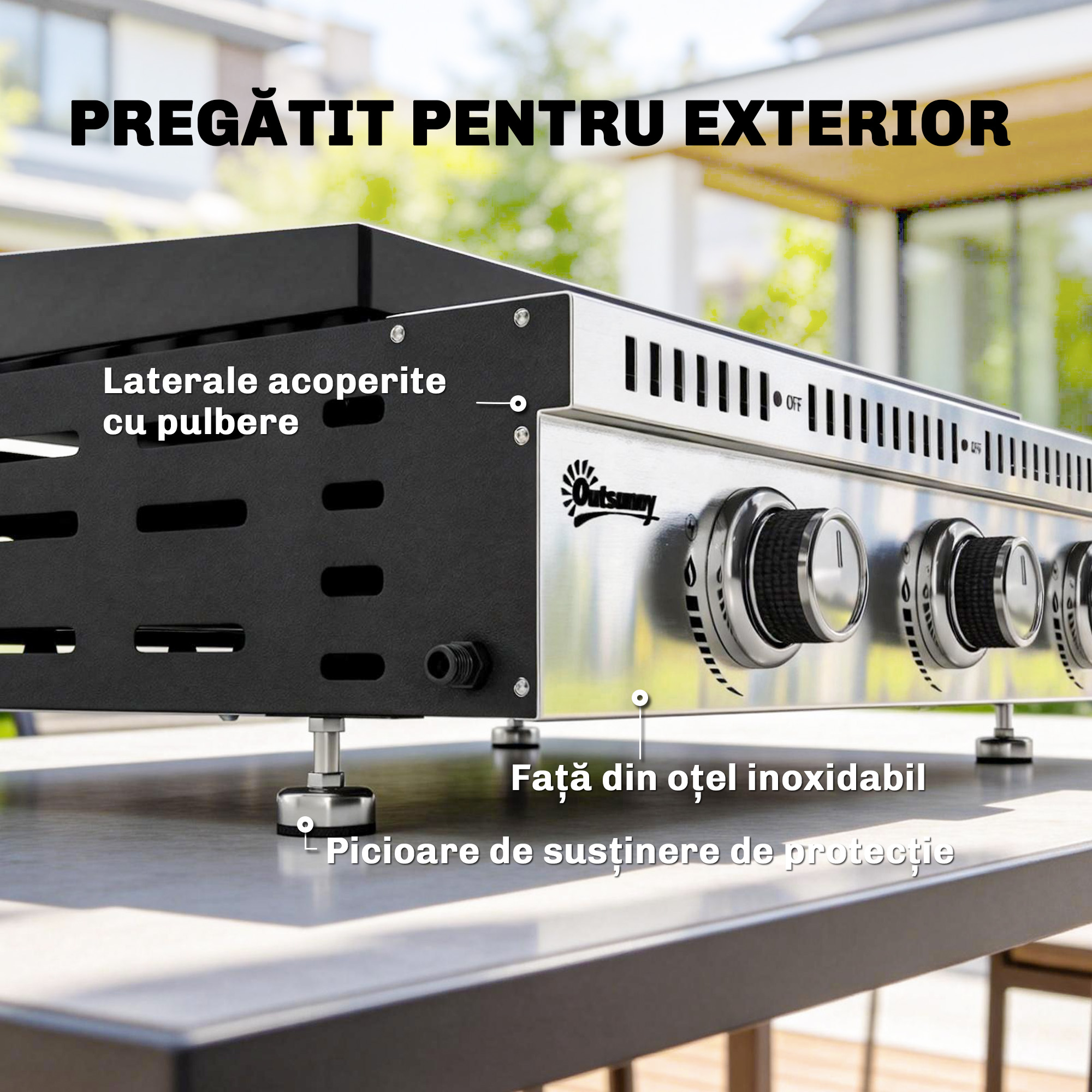 Gratar pe Gaz , portabil de masa, cu tava pentru grasime, culoare neagra. [6]