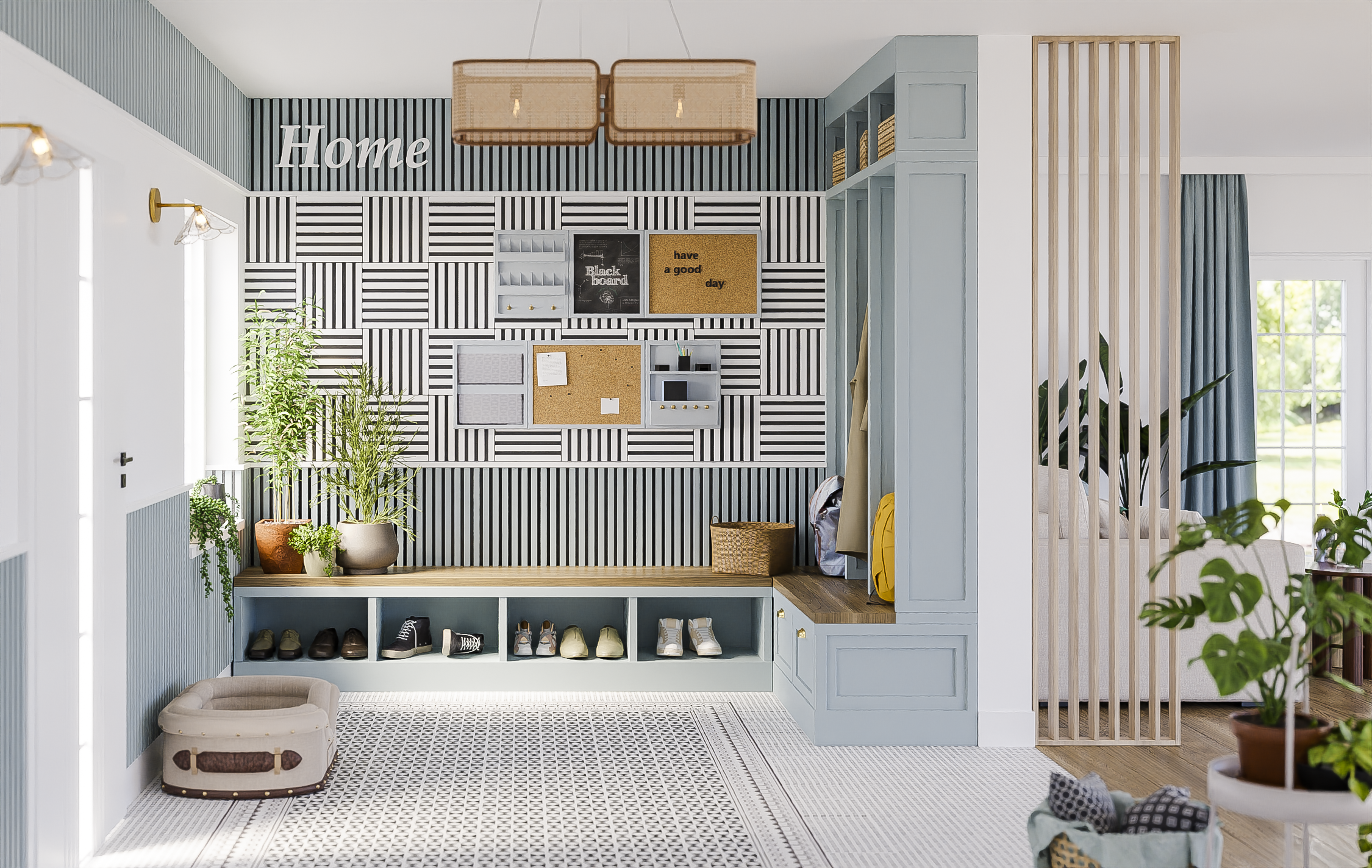 Riflaj perete despartitor MDF, LDA PREMIUM, Stejar Saragossa, 275x58 cm [5]