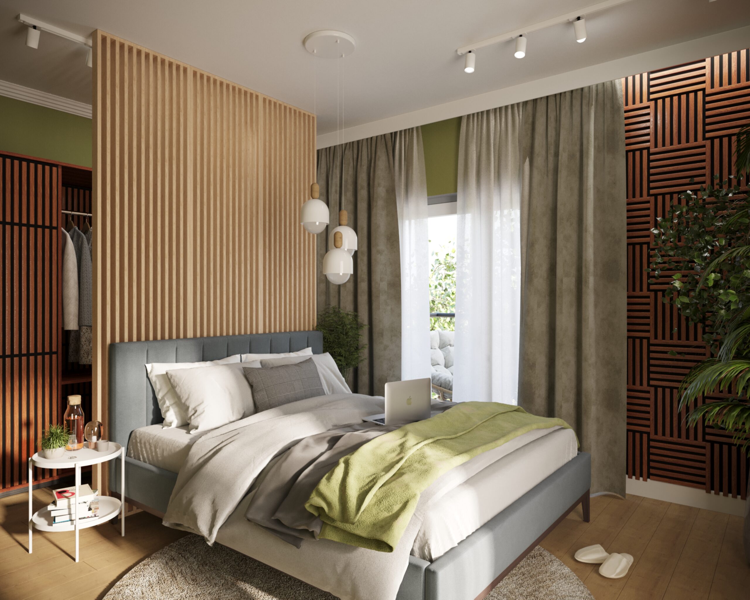 Riflaj perete despartitor MDF, LDA PREMIUM, Stejar Saragossa, 275x58 cm [8]