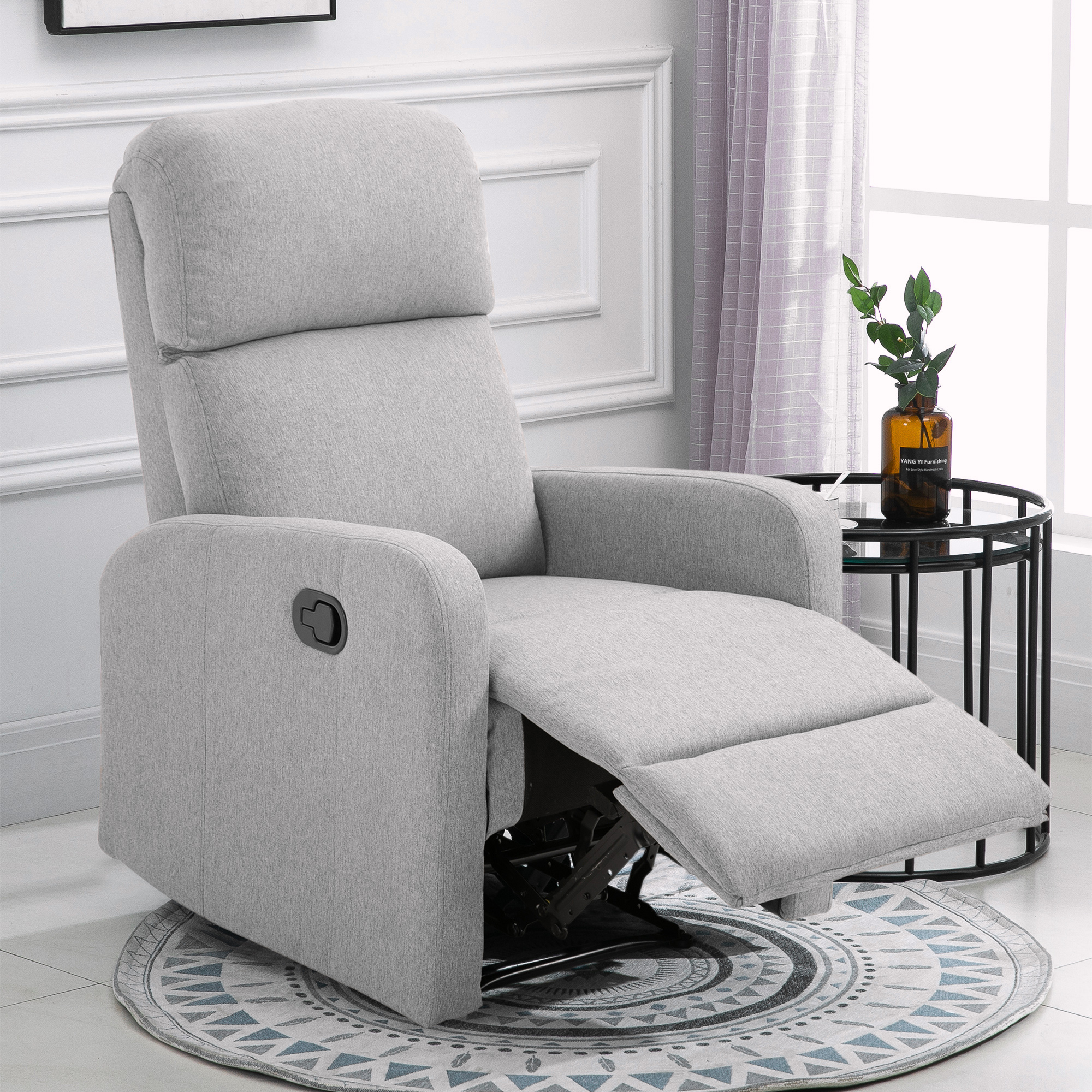  Fotoliu Relaxare - Rabatabil 168°, Cu Suport pentru Picioare [6]