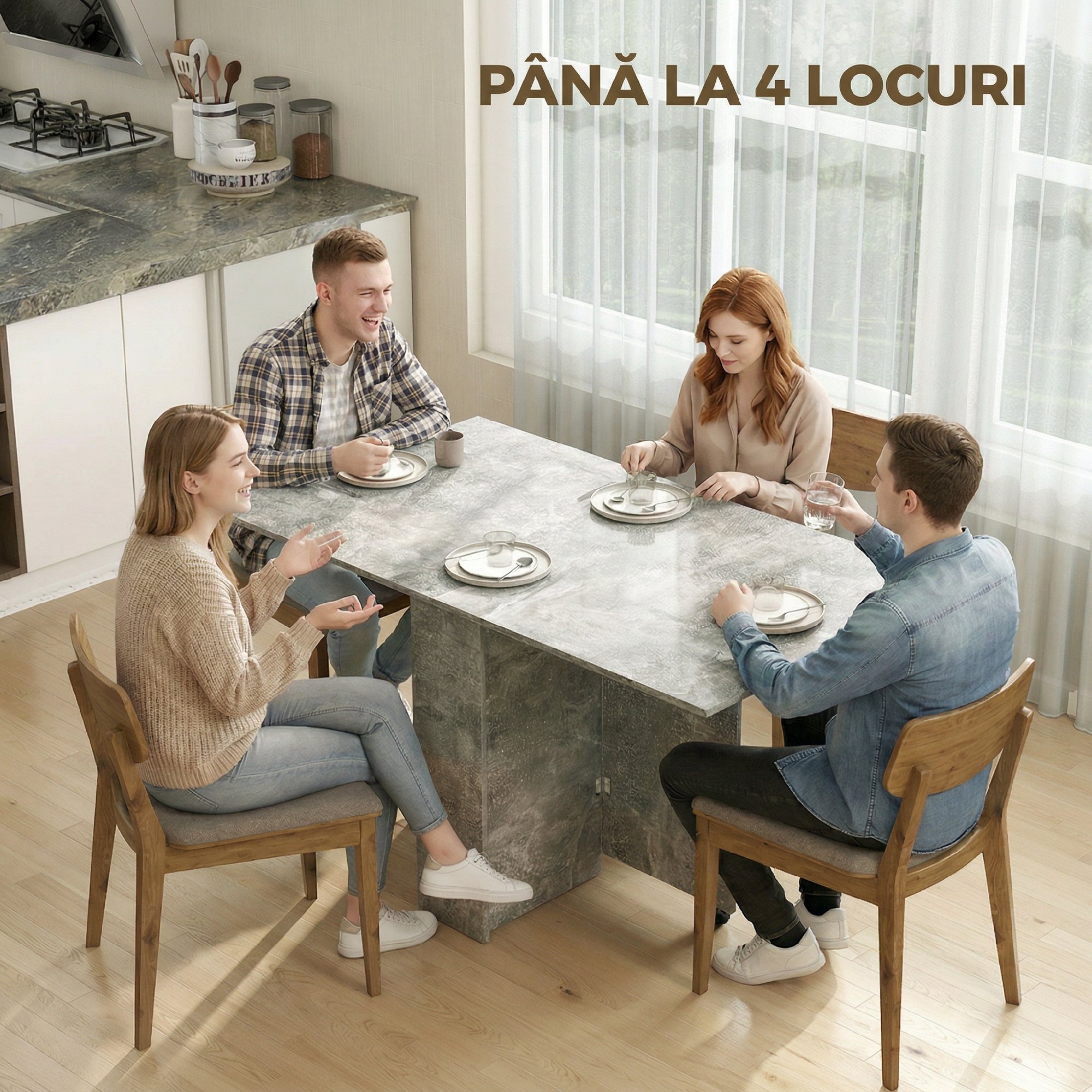  masa de dining, masa pliabila economisire spatiu, masa economisire spatiu, masa extensibila masa pliabila masa economisire spatiu masa cu roti [4]