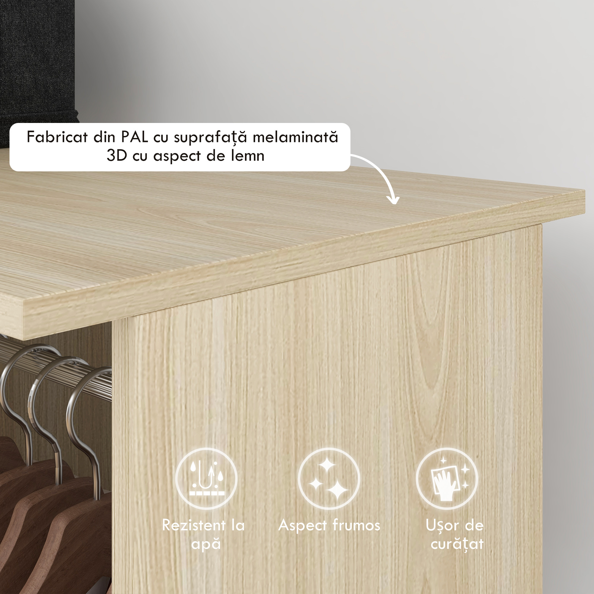  Dulap cu 5 Rafturi si 6 Roti, 120x40x128 cm, Negru [3]