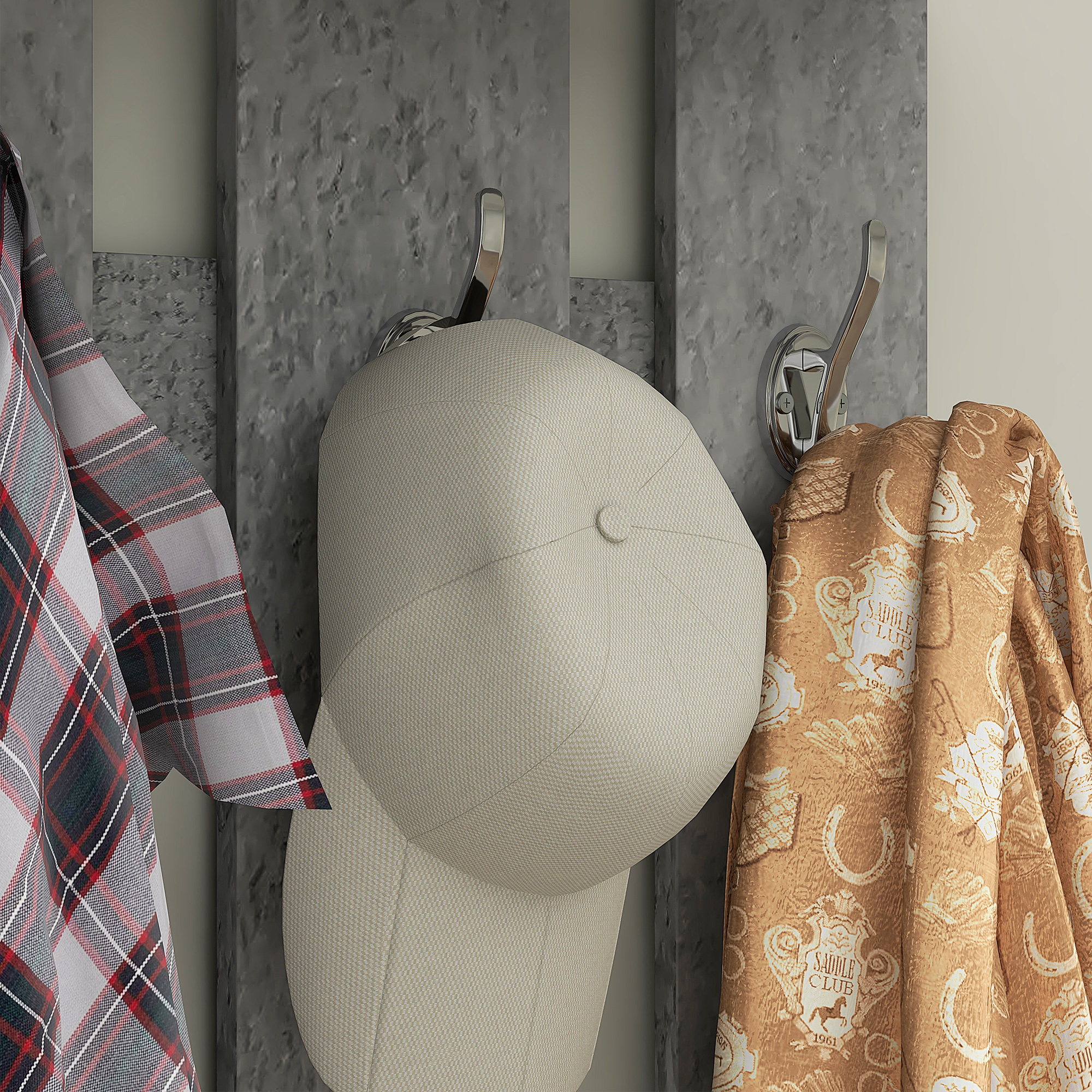  Mobilier pentru Hol cu Raft pentru incaltaminte, Oglinda, 6 Carlige, 2 Rafturi si Sertare, 90x24x177 cm, Gri [8]