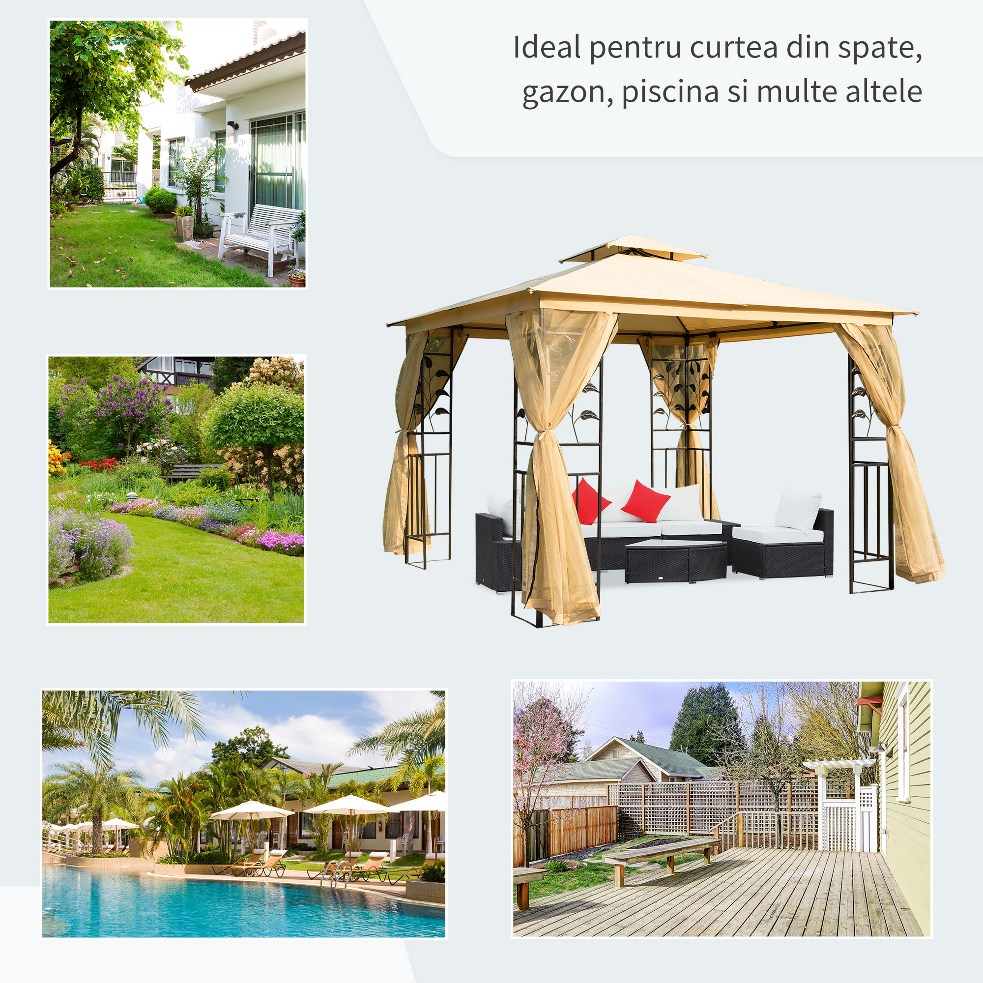  Pavilion de Gradina de Lux, Cort pentru Gradina, 3x3 m [6]