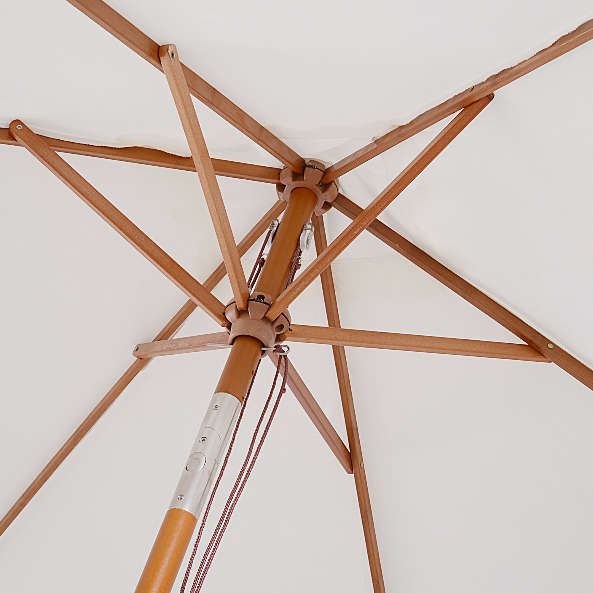  Umbrela de Gradina care se Inclina 2x1.5m, 6 Lamele si Catarg din Lemn [7]