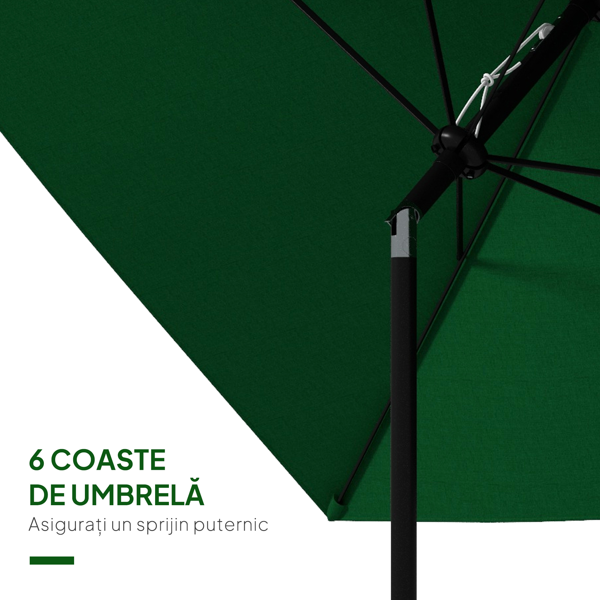  Ombrellone da Giardino 2x3m Inclinabile e Apertura a Manovella Grigio [5]