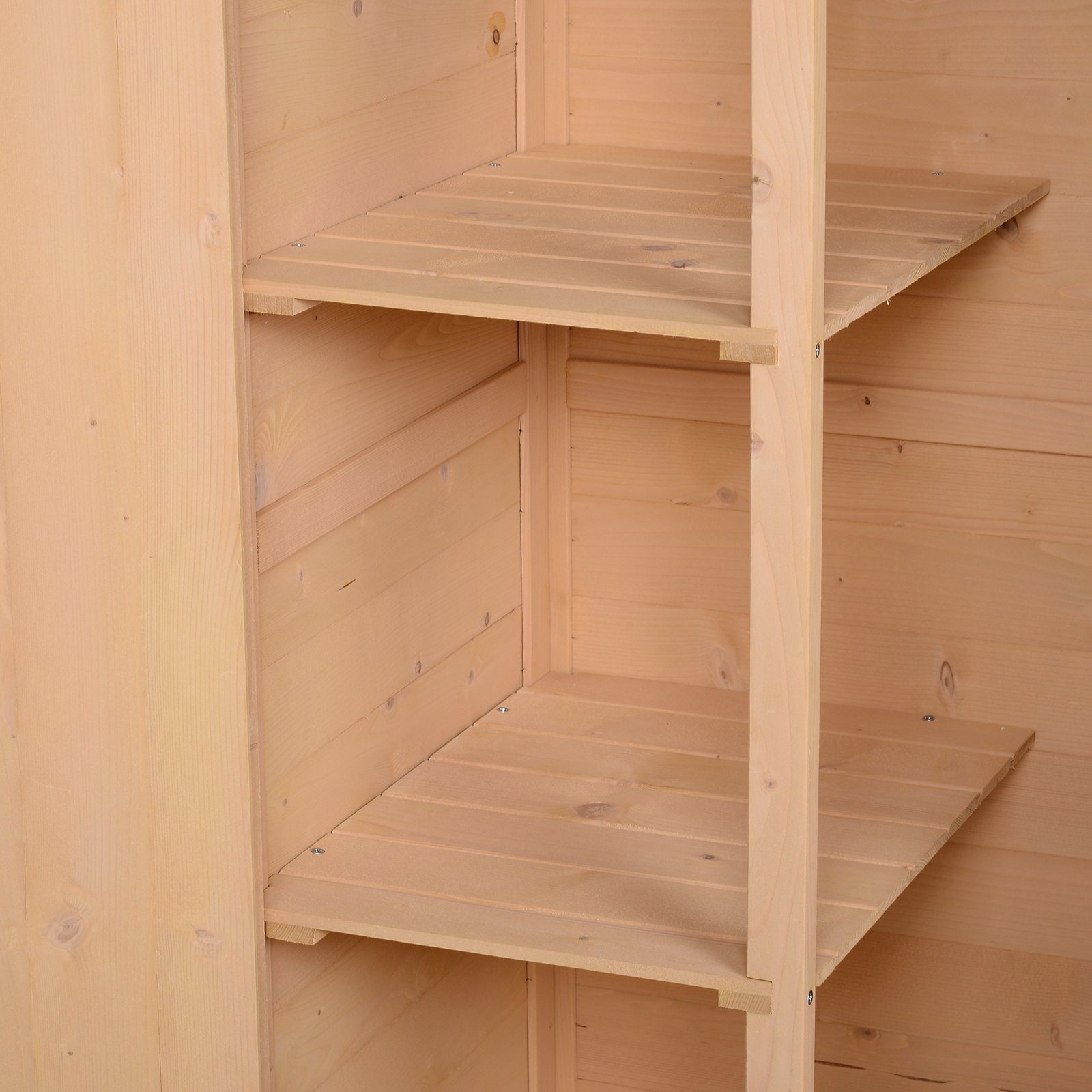  Magazie de Scule pentru Exterior din lemn de brad 75x56x115 cm [8]