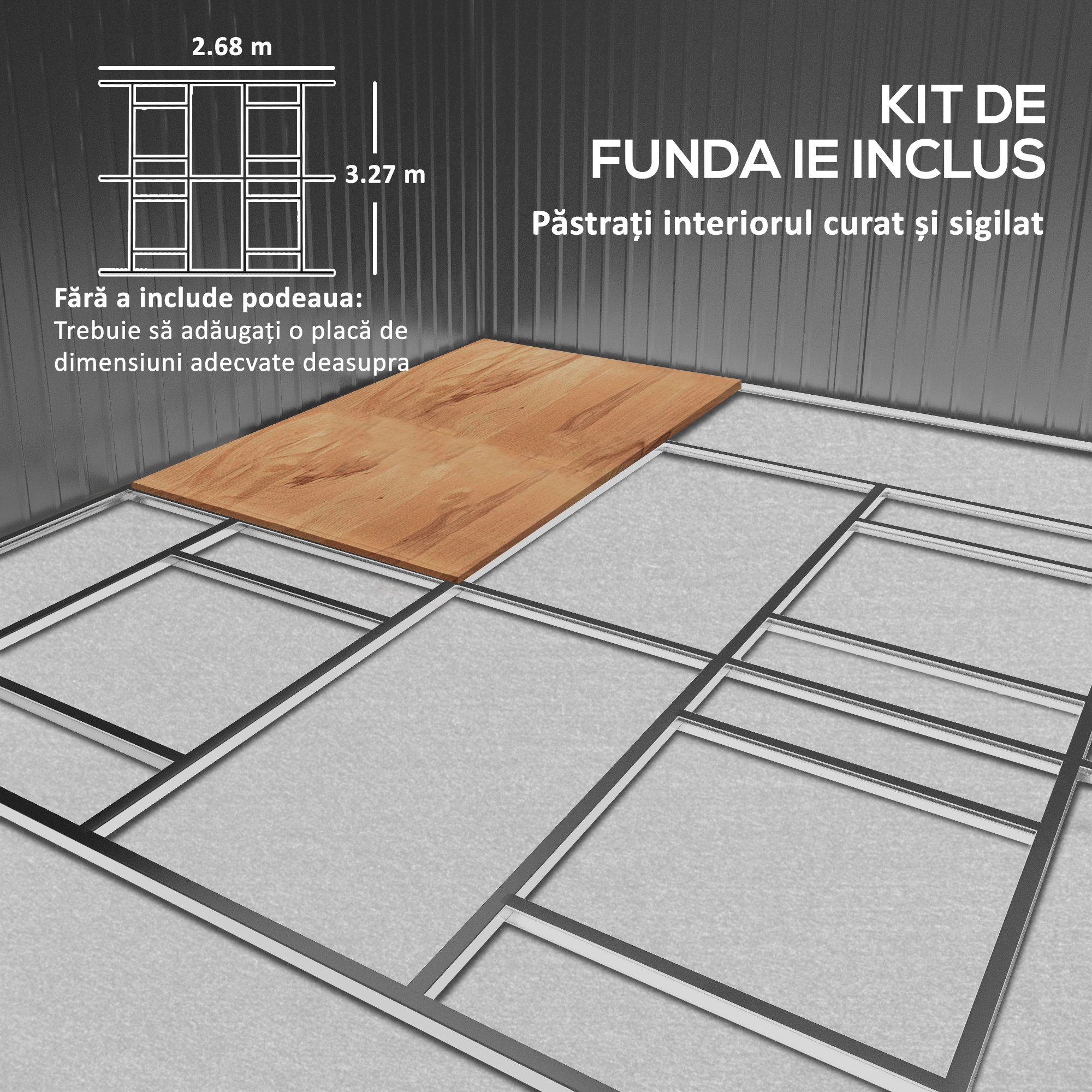  Magazie Unelte Otel Galvanizat 3,4×3,82×2 m - Impermeabila & Anti-rugina [5]