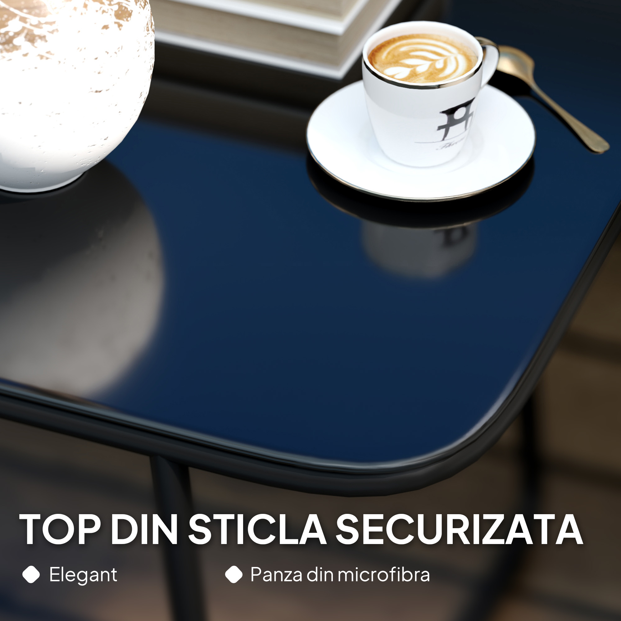  Set de Gradina 4 Piese din Ratan si Otel cu Canapea, 2 Fotolii de Exterior si Masuta Joasa, Multicolor [6]