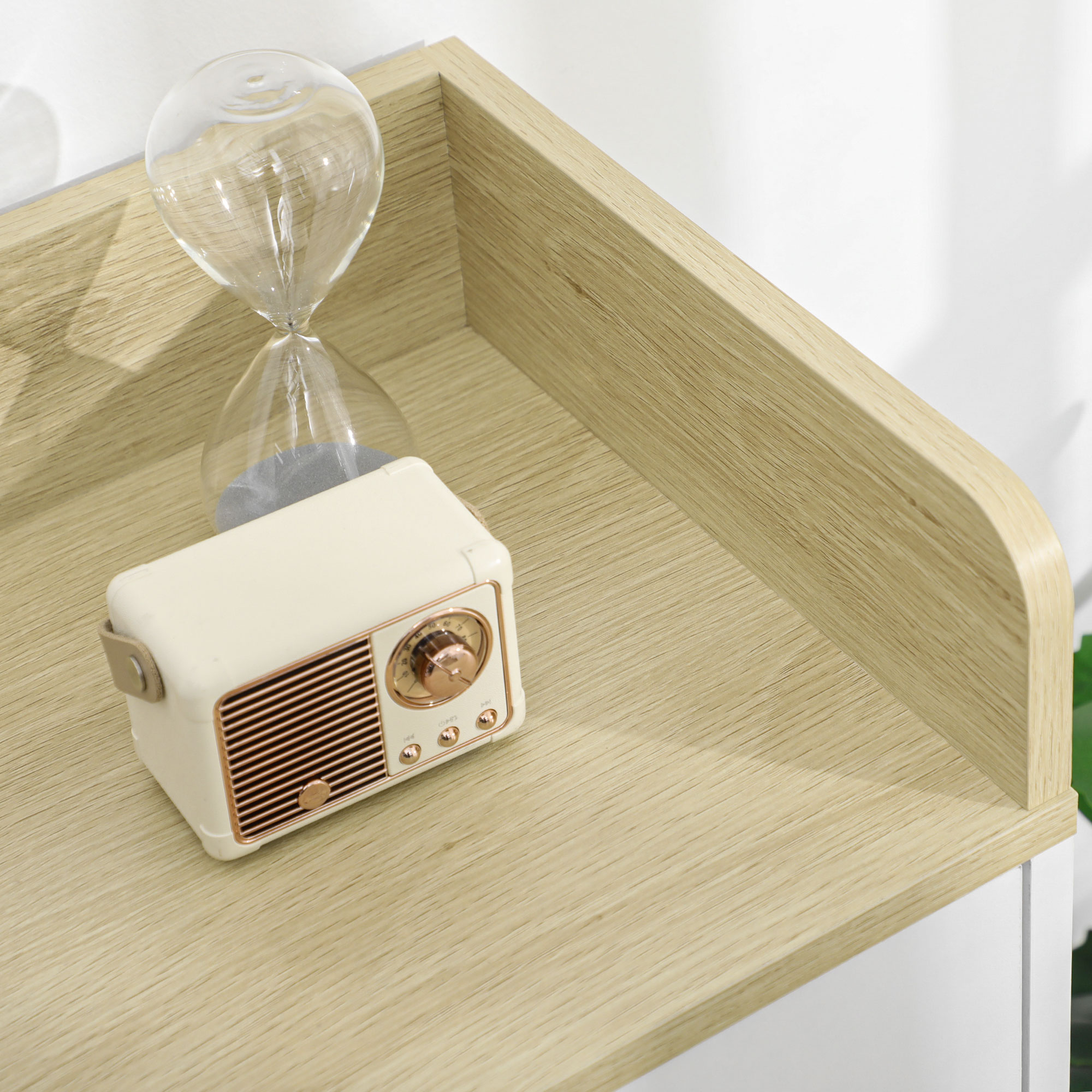  Mobilier multifunctional cu dulap cu 2 usi si compartimente deschise, din lemn, alb [6]