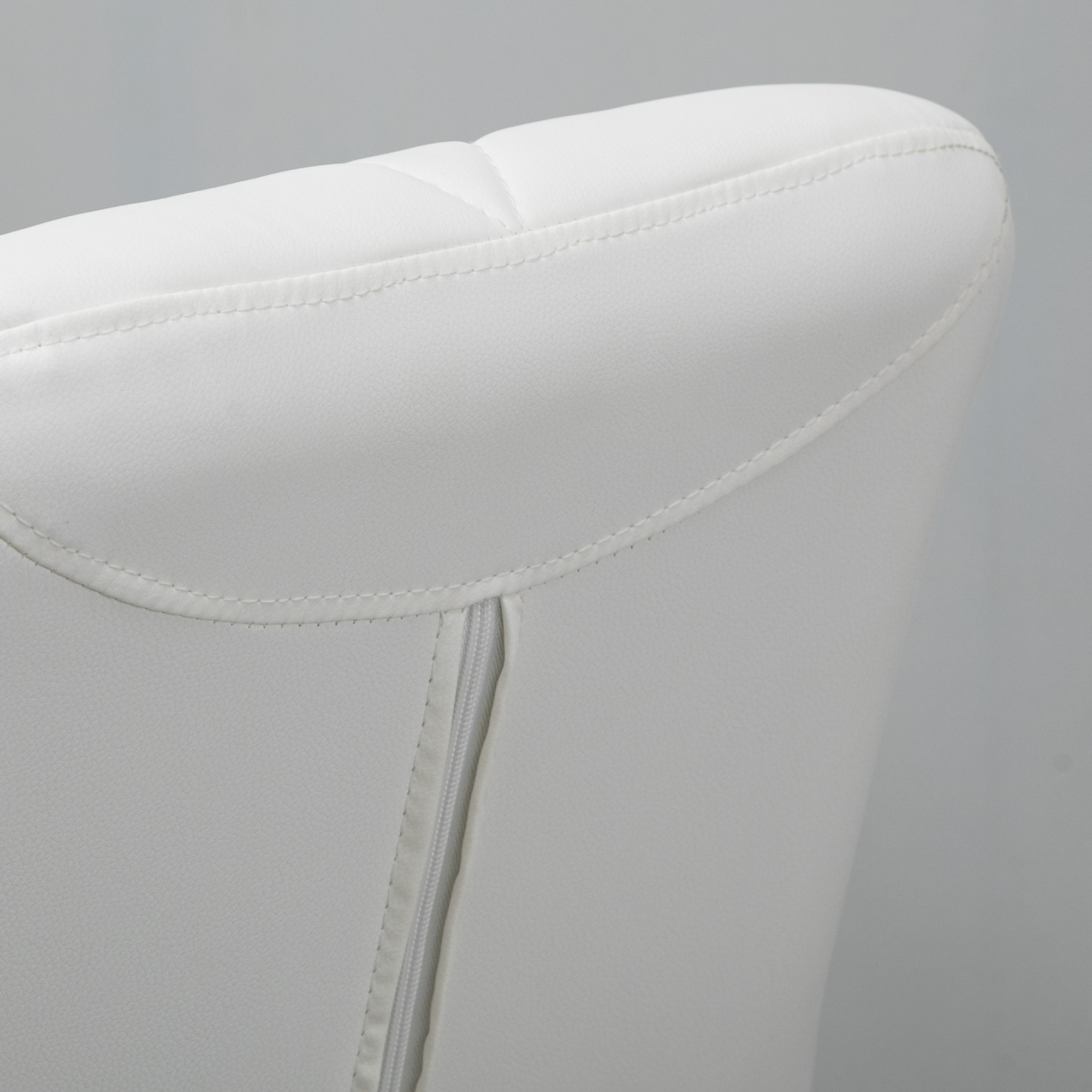  Set 2 Scaune Bar Reglabile, pentru bar si bucatarie, din Piele PU,51,5 x 57,5 x 93-114,5 cm, Alba [6]