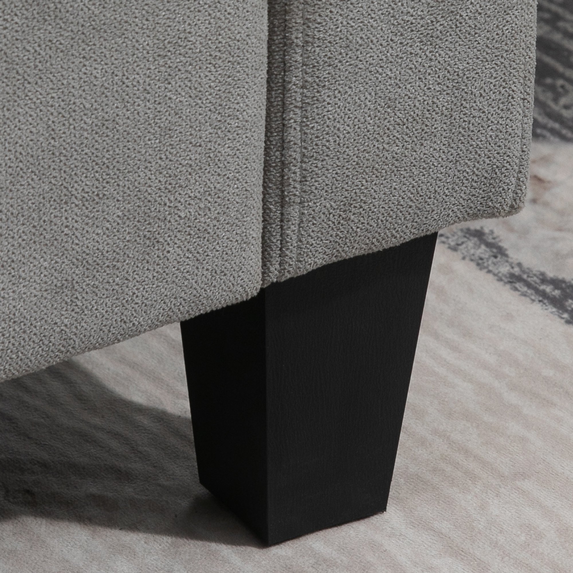  Canapea Colt 3 Locuri Modulara din Material Textil - Gri Modern [7]