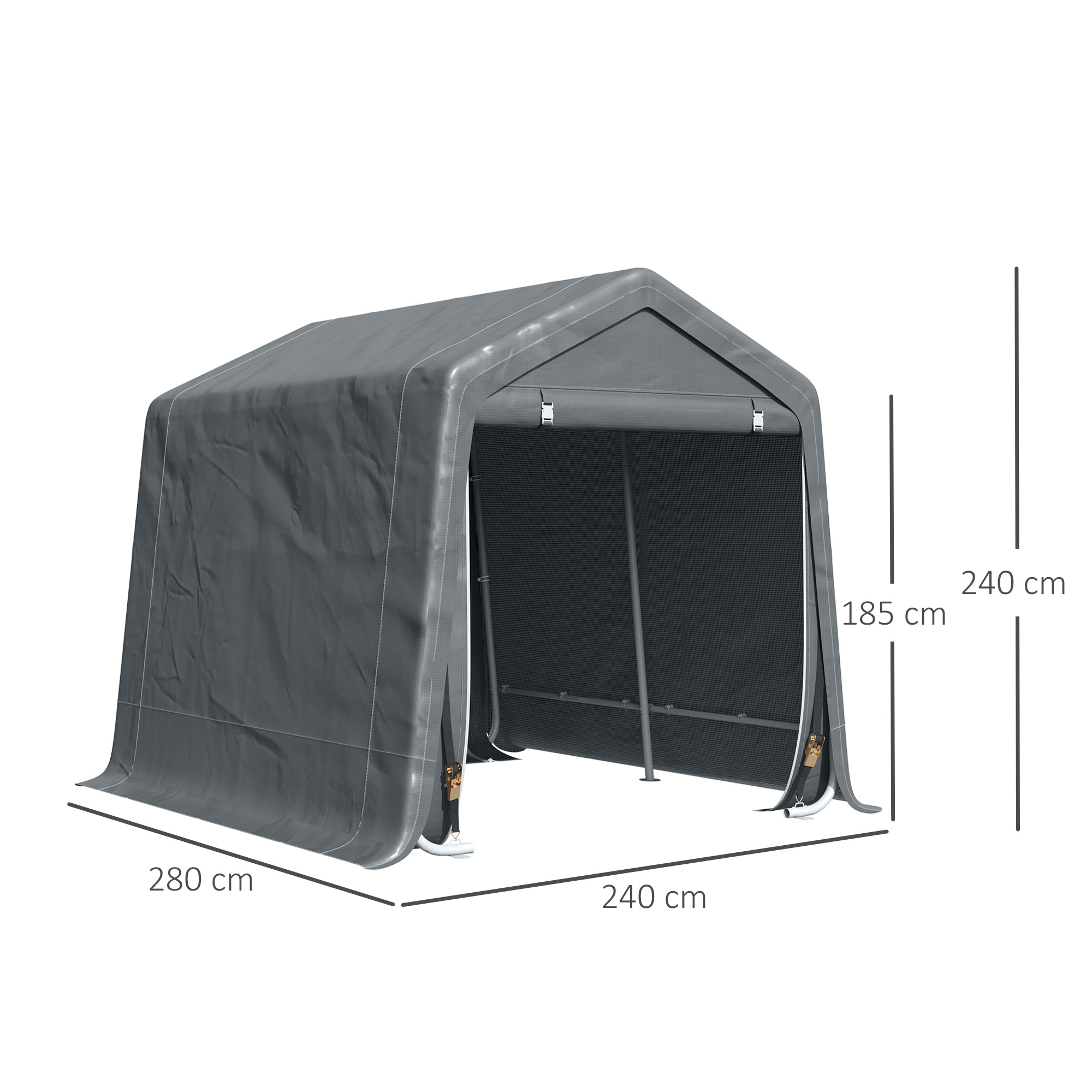  Copertina Garaj 2,8×2,4 m - Protectie Auto, Moto, Biciclete [2]