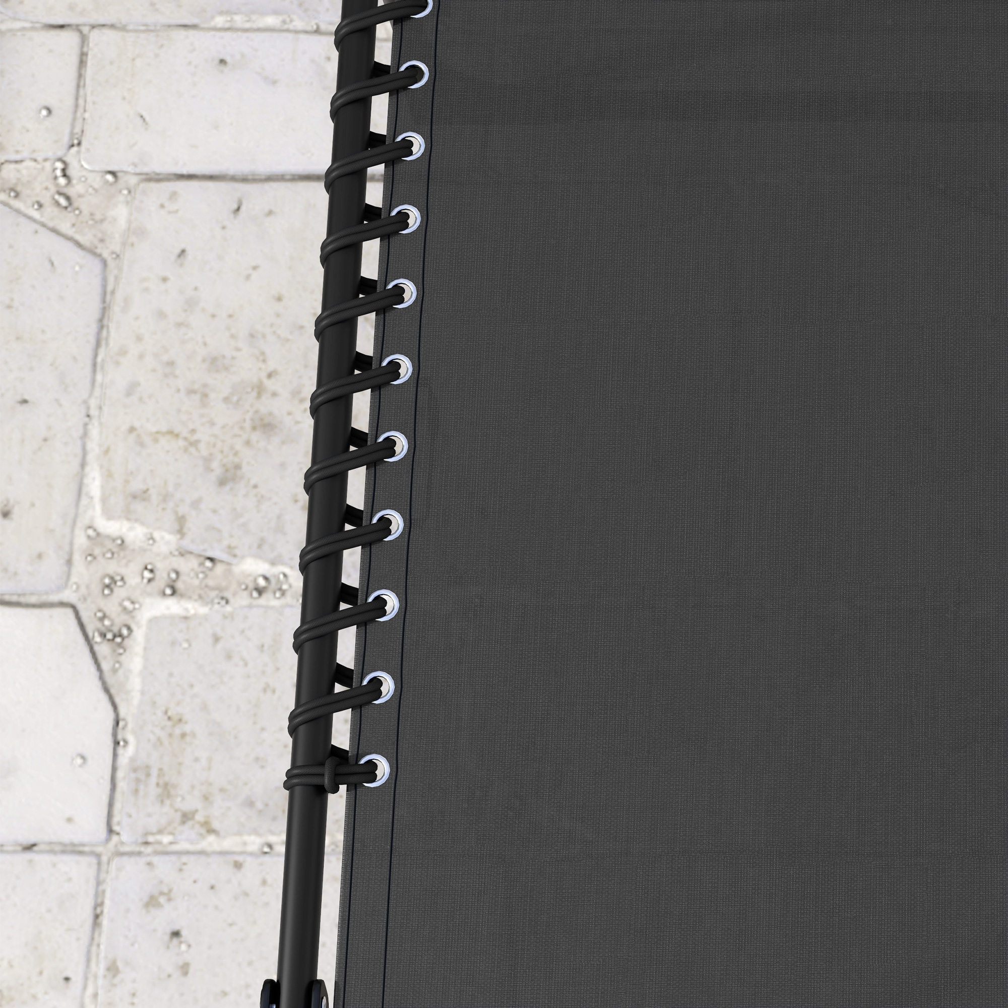  Set 2 sezlonguri din Otel cu Spatar Reglabil, 189x58x30 cm, Negru [7]