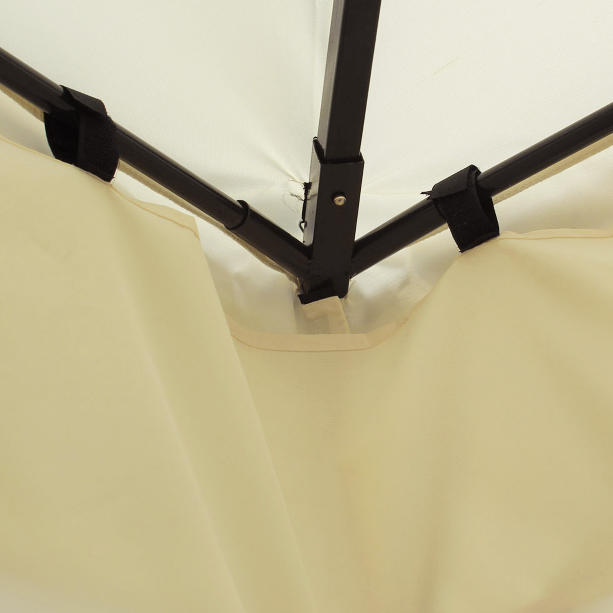  Foisor cu Dublu Acoperis si 4 Prelate Laterale, Crem, 3x4m [6]