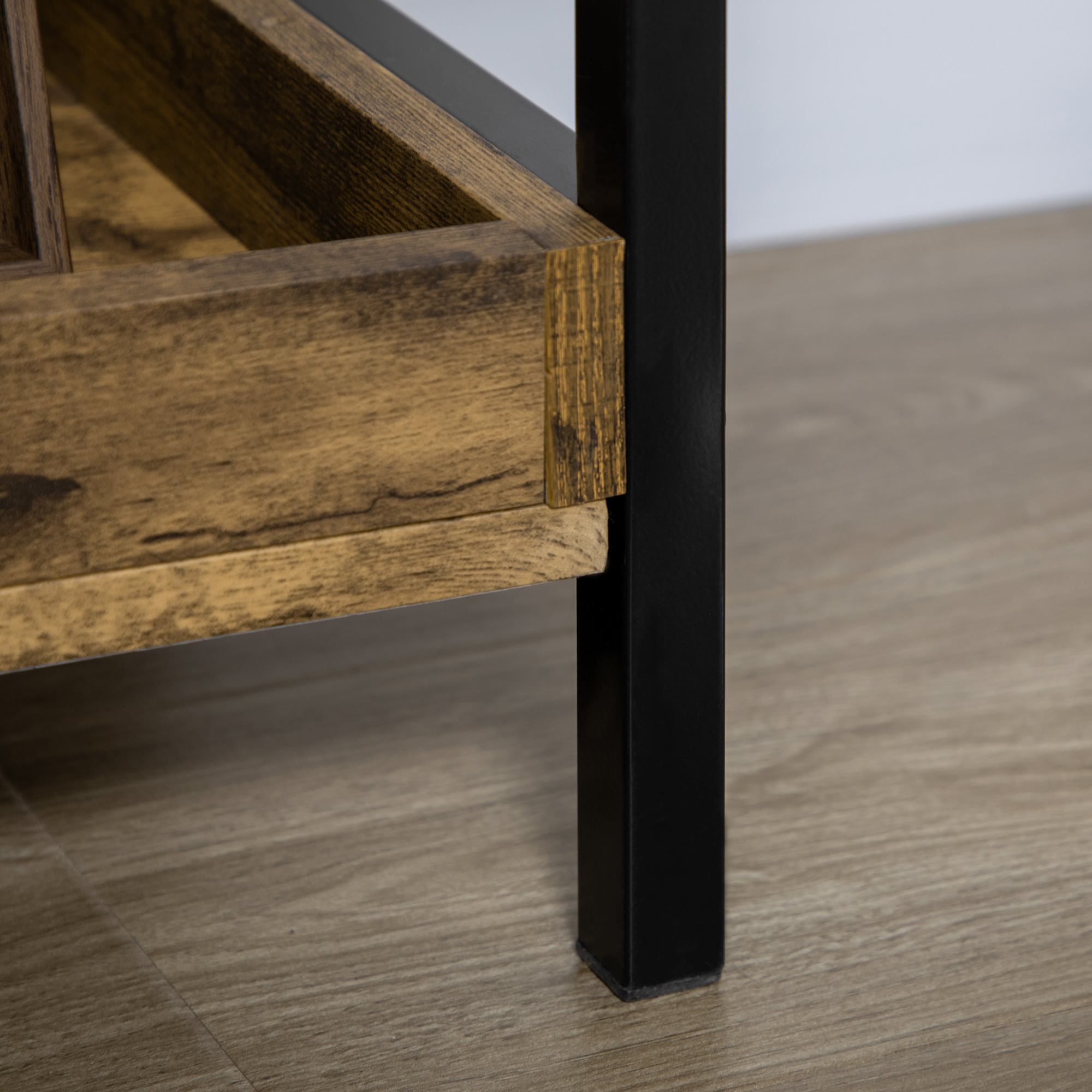  Biblioteca 5 Rafturi - Stil Industrial, Lemn & Metal [8]