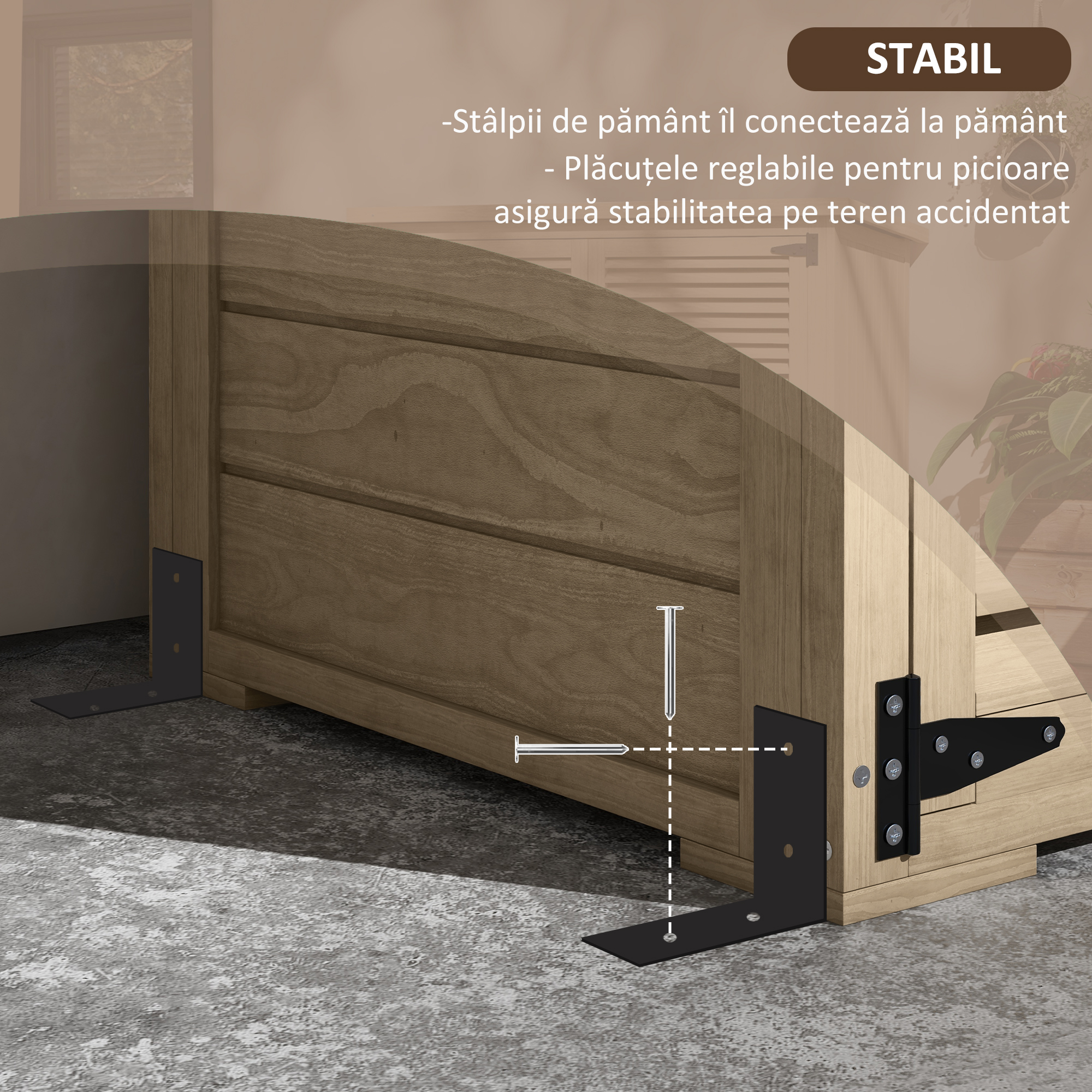  Magazie de Gradina din Lemn, Dulap de Depozitare [5]