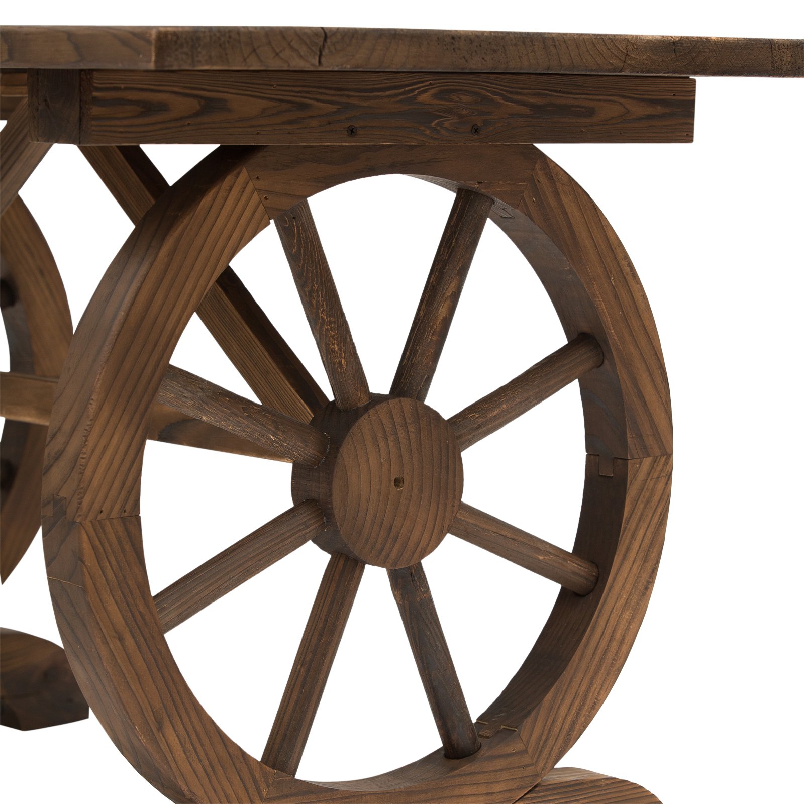  Masa Gradina Rustica din Lemn 110×60×65 cm - Cu Roti pentru Terasa [6]