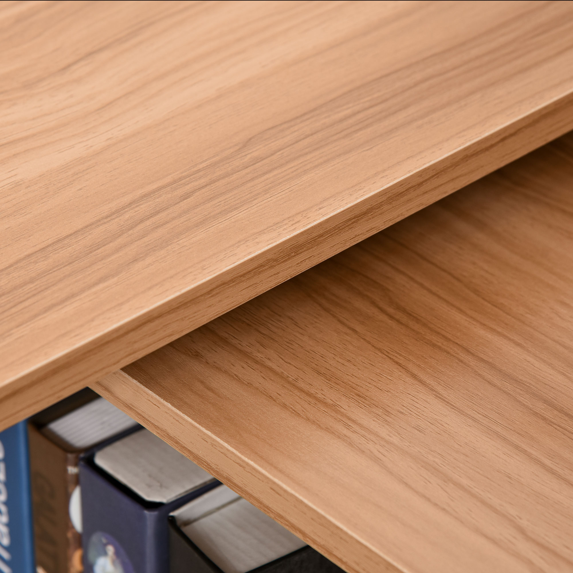  birou din lemn cu 5 rafturi 120x110x74.5cm, maro [6]