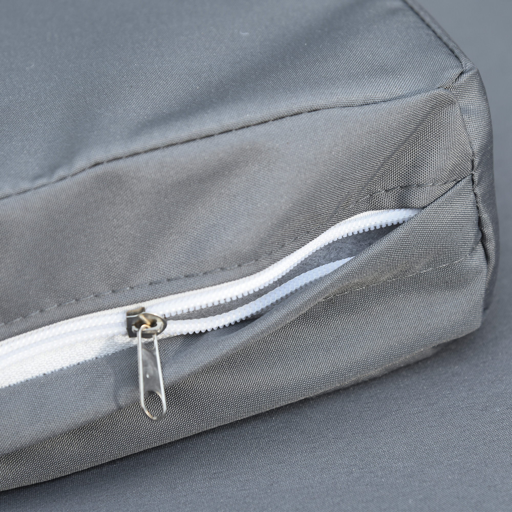  Canapea pentru Exterior cu 3 Locuri din Ratan PE, Canapea cu Perne Tapitate si Huse Detasabile, Cadru Metalic pentru Gradina, Terasa si Balcon, 185x70x80 cm, Gri [7]