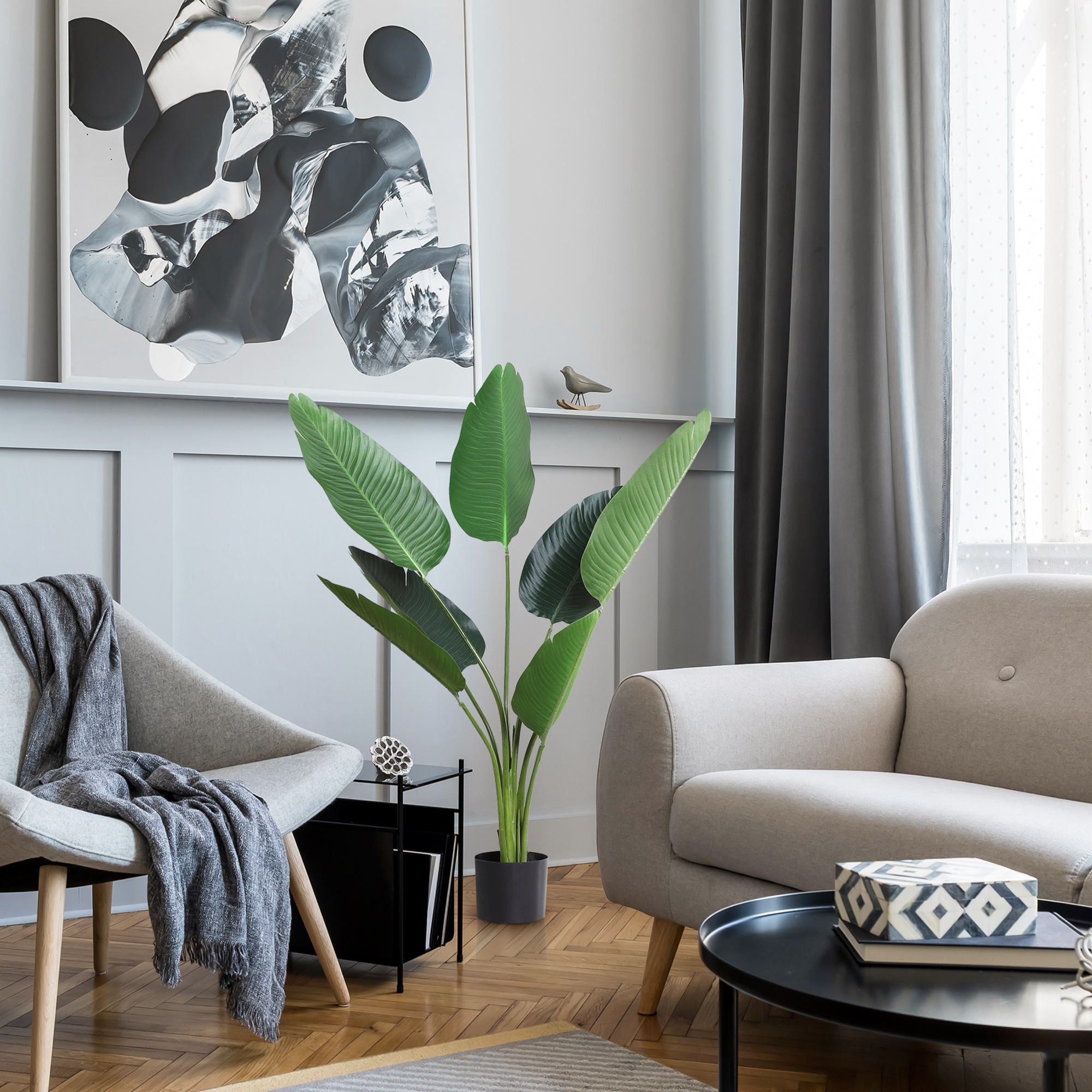  Planta Artificiala Strelitzia - 120 cm pentru Interior/Exterior [1]