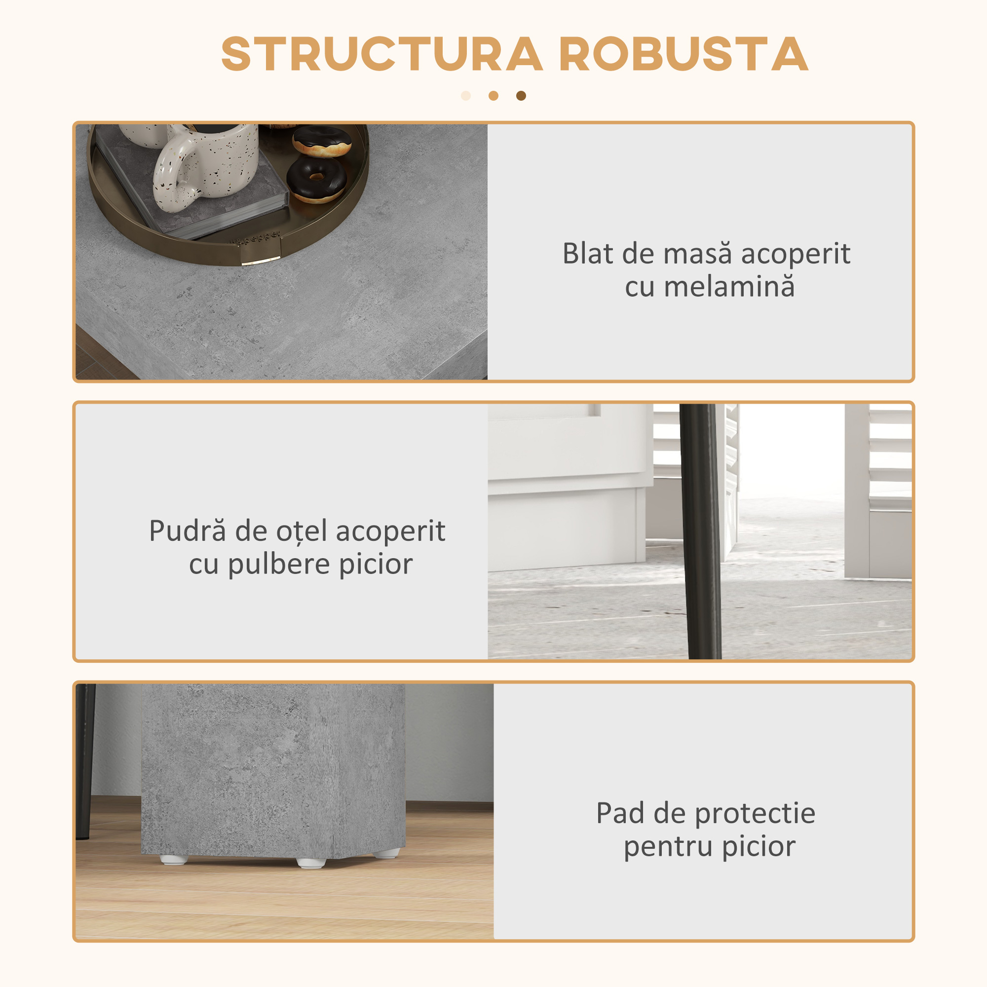  Set de masa pentru 2 persoane, Set din 3 piese de masa si [6]