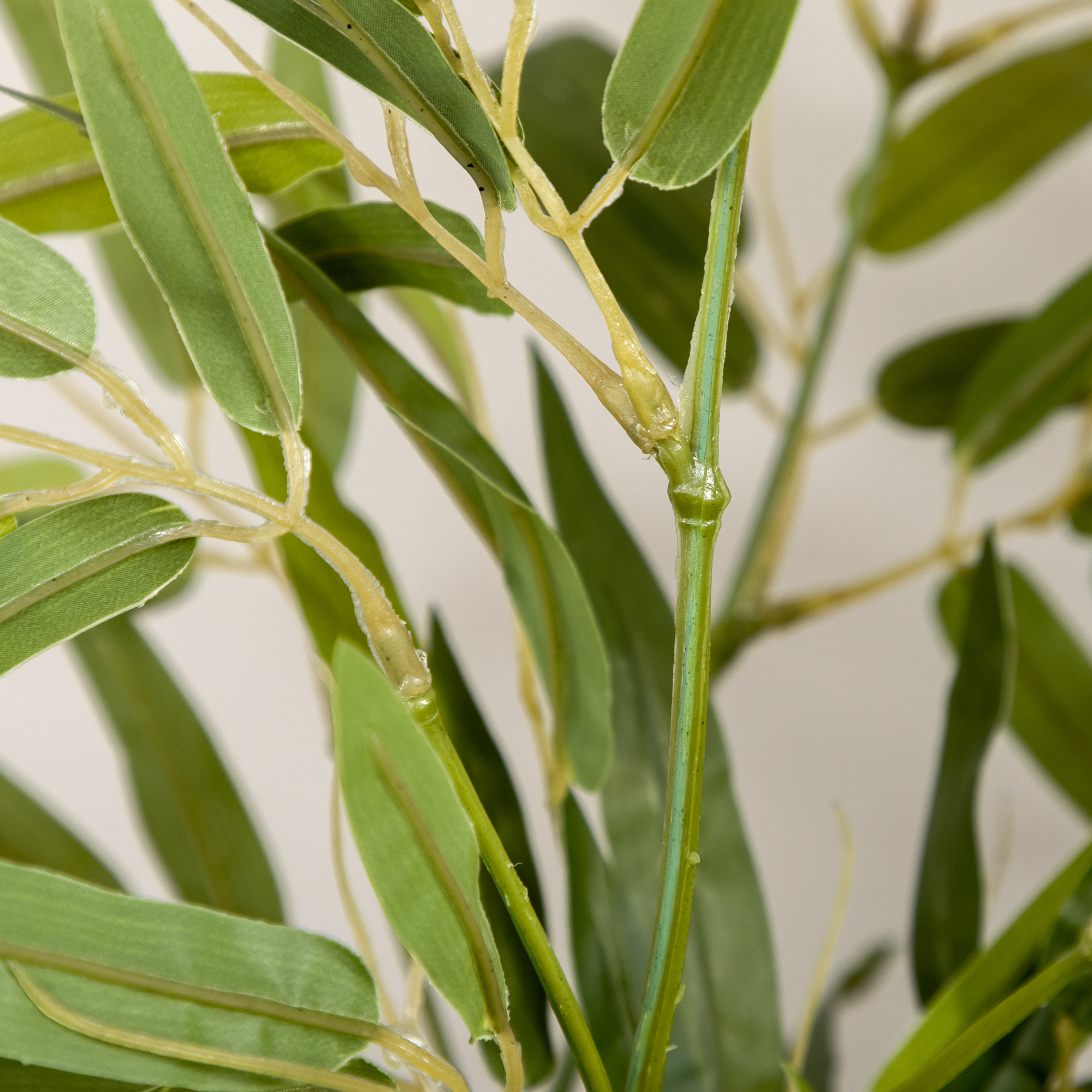  Planta Artificiala de Bambus inalta de 90 cm cu 504 Frunze din PEVA si PP Verde cu Ghiveci din Ciment Ø15x12.5 cm [8]