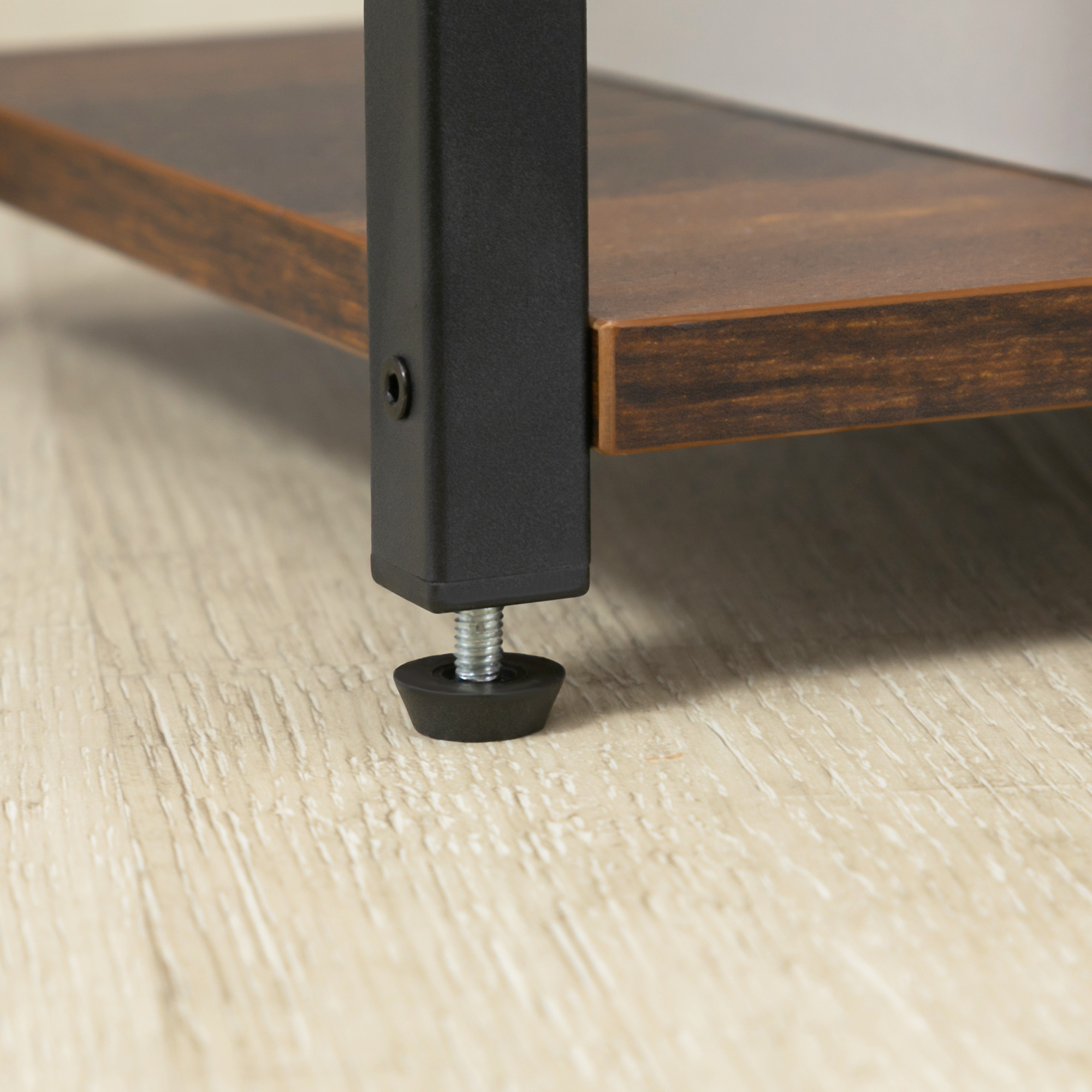  Biblioteca in stil industrial modern cu 4 rafturi si 2 dulapuri, rafturi din metal si lemn pentru casa si birou, 90x30x159,5 cm, negru si maro [6]