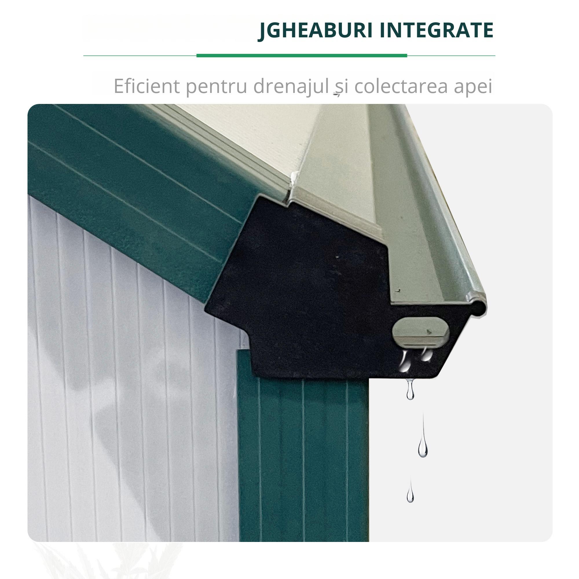  Sera Walk-In Aluminiu & Policarbonat - Ventilatie si Jgheab [3]