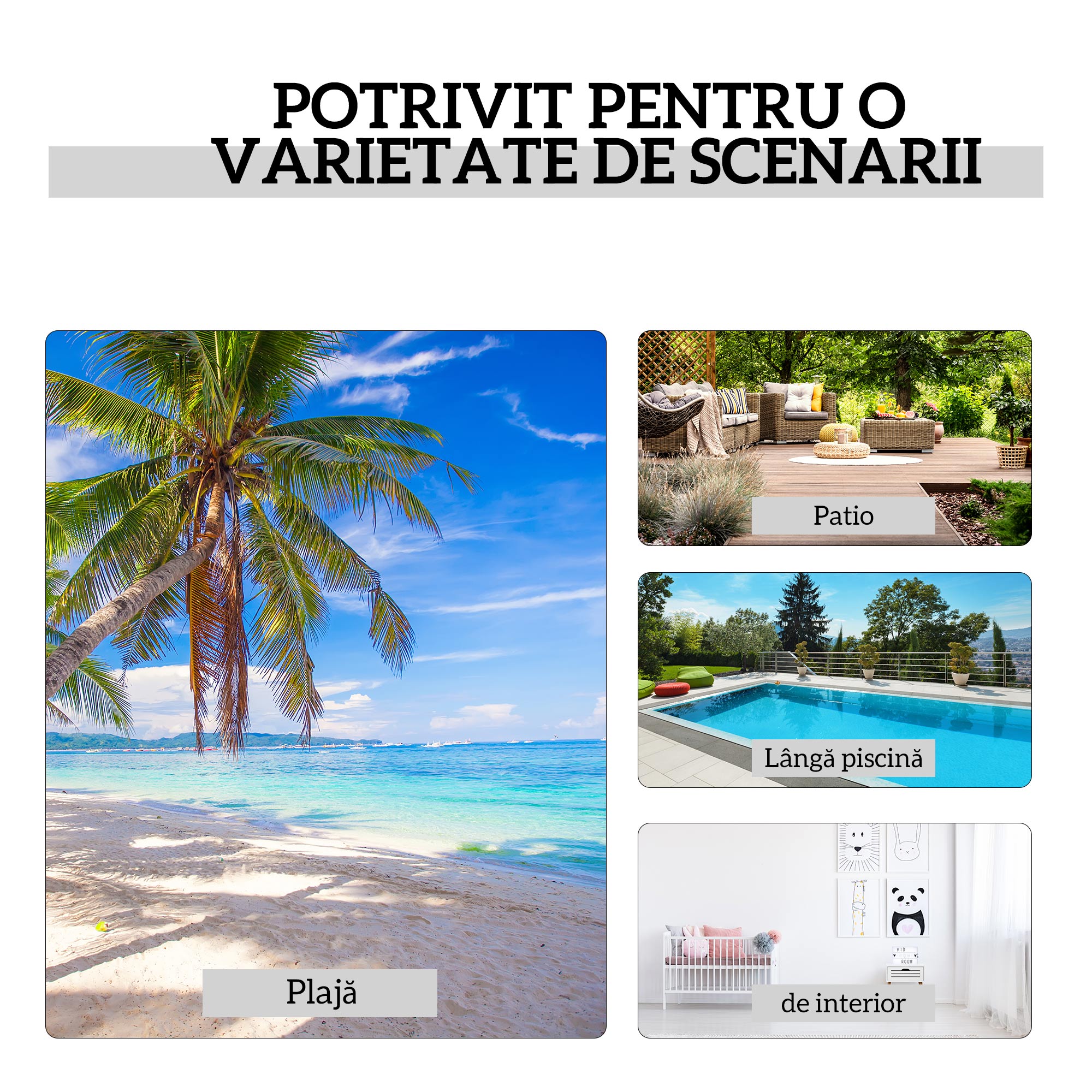  Set de 2 sezlonguri si masuta cu blat din sticla, 59x169x66 cm, gri deschis [6]