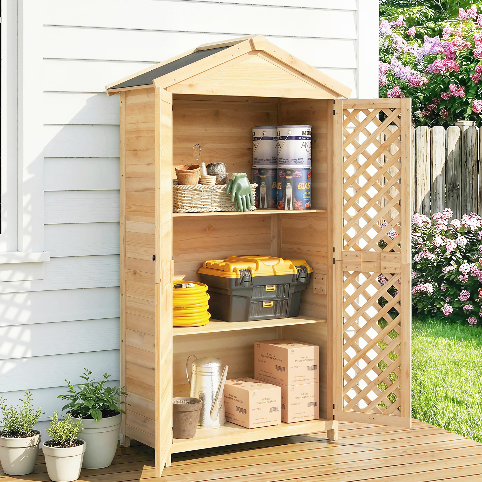  Dulap Exterior: Casuta de Gradina cu Usa Ventilata si Kit Anti-Rasturnare. [7]