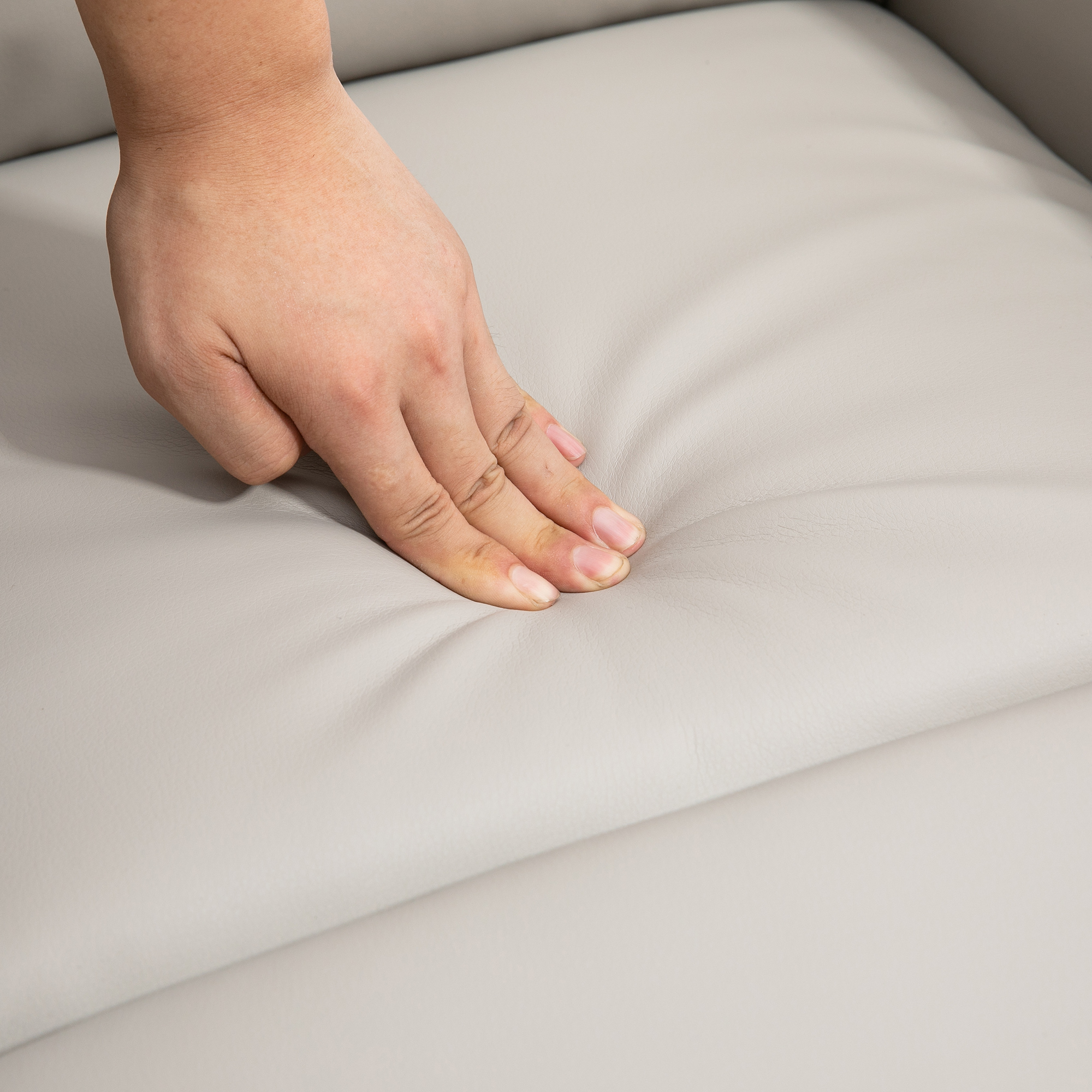  Fotoliu Relaxant din PU cu Suport pentru Picioare - Gri [6]