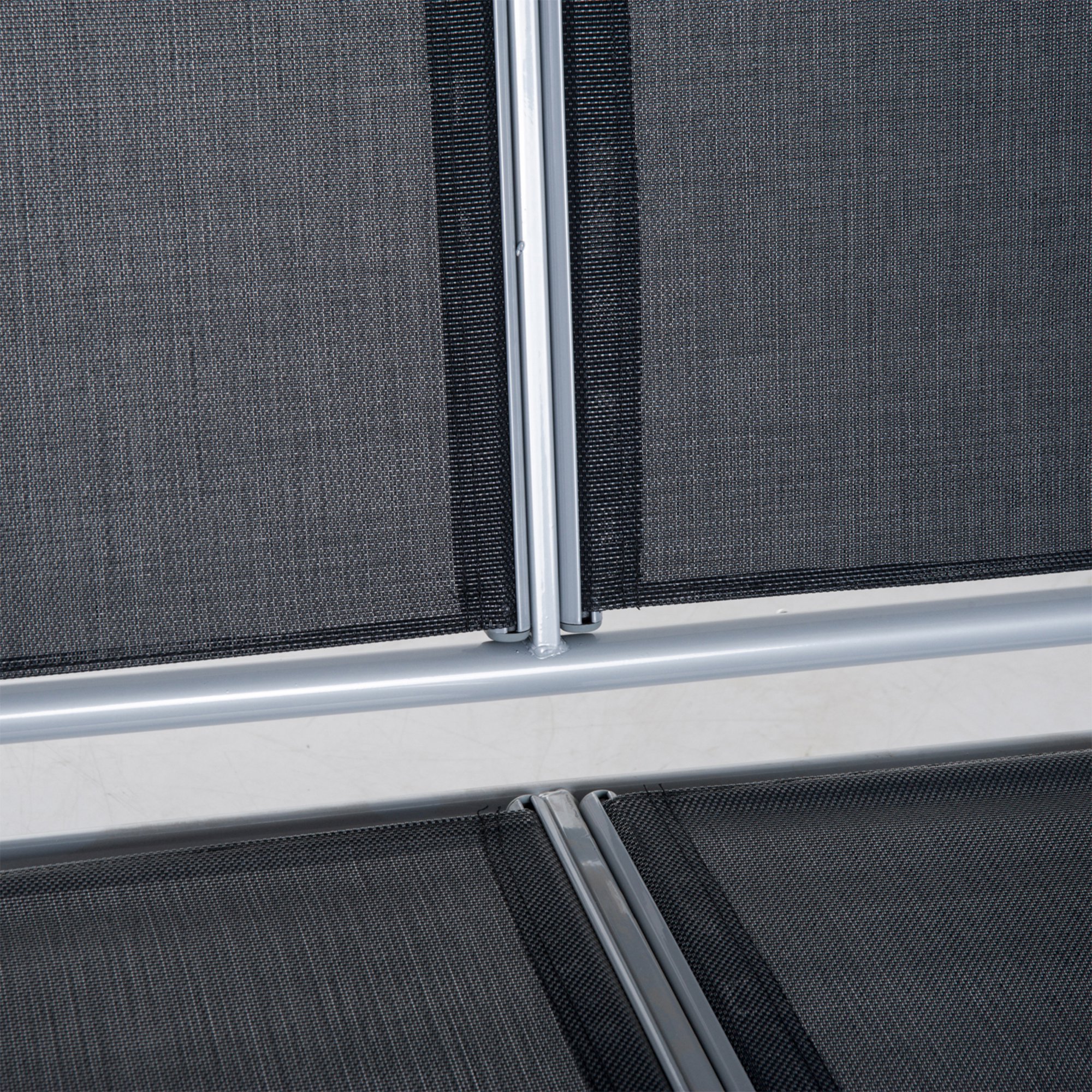  Balansoar de Gradina cu 3 Locuri din Metal Acoperis Copertina Detasabil [7]