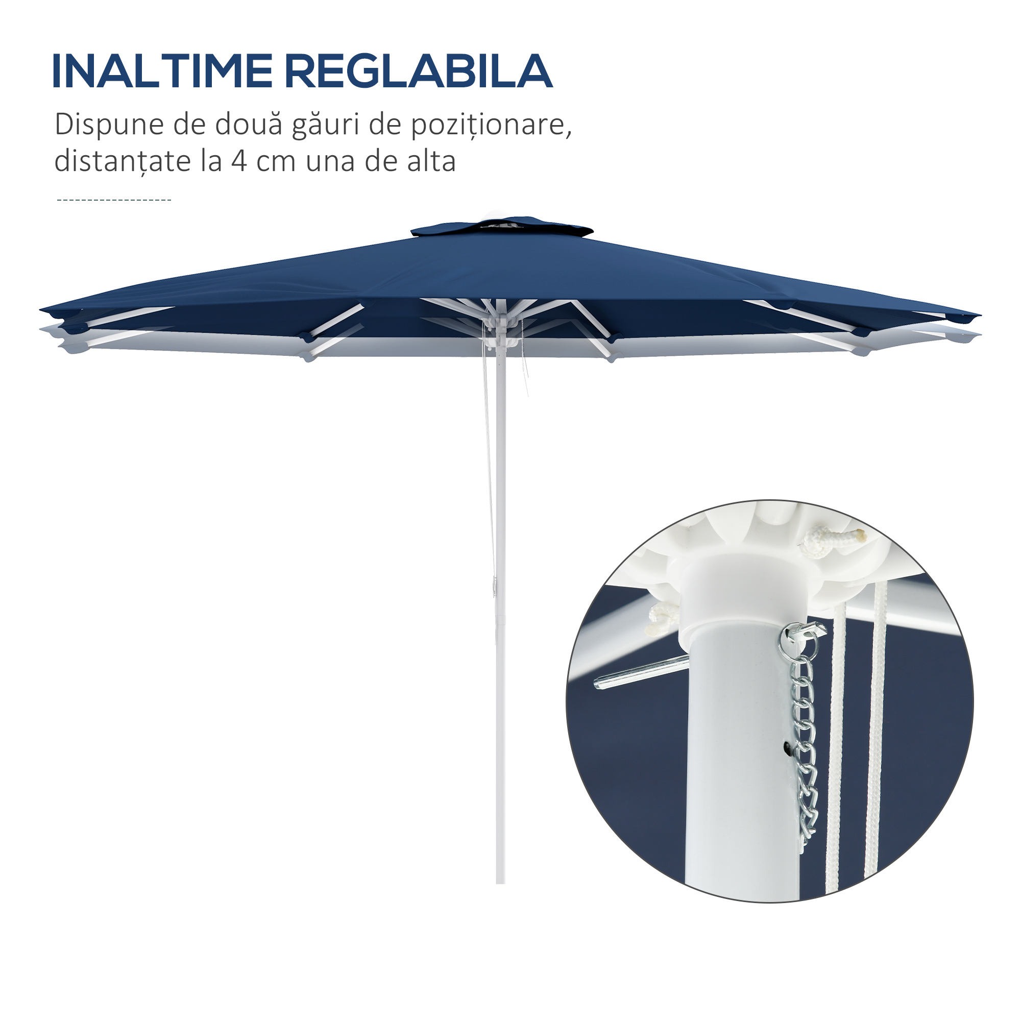  Umbrela de soare pentru exterior, Albastru inchis [4]