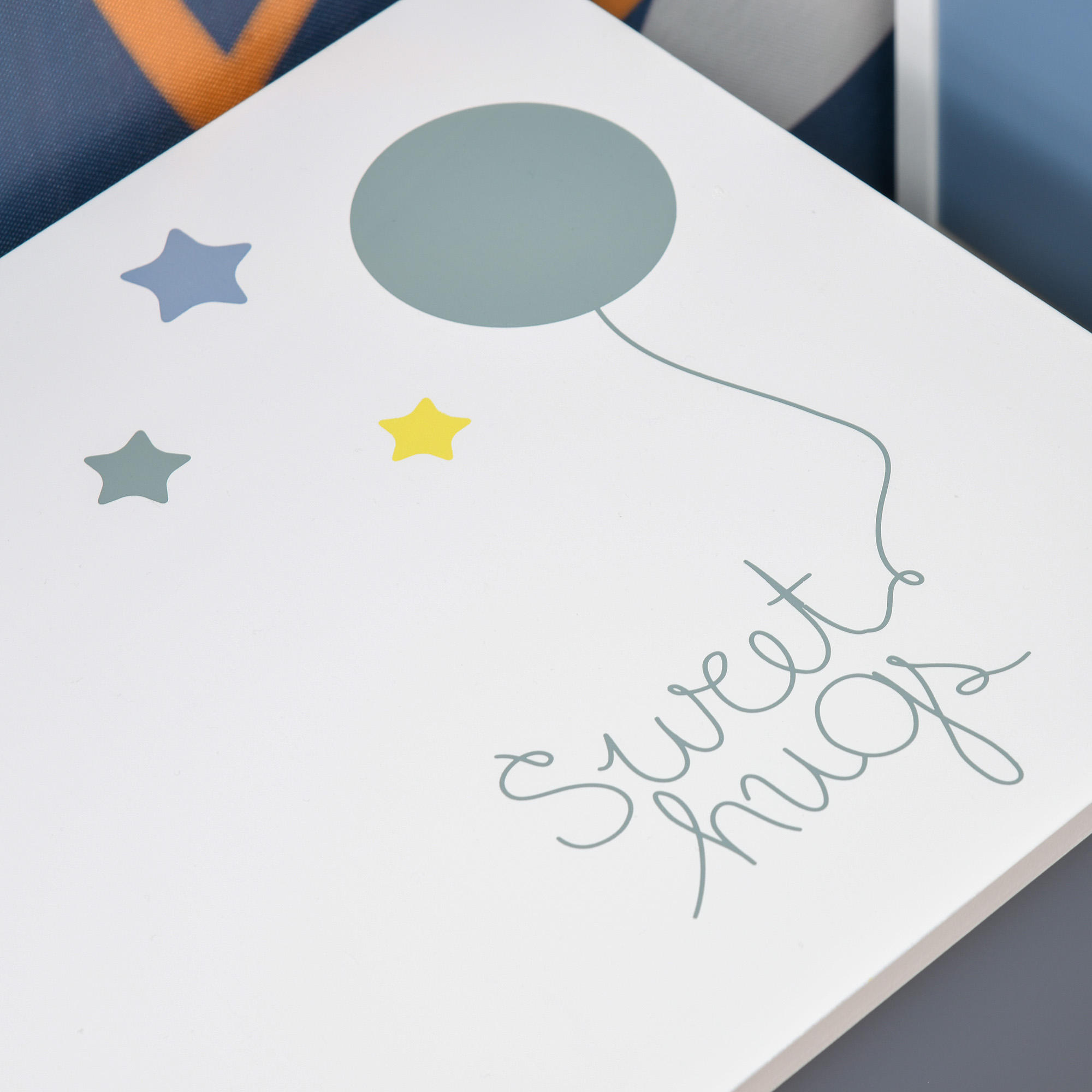  Cutie pentru Jucarii - Lemn Alb & Albastru, Camera Copii [6]