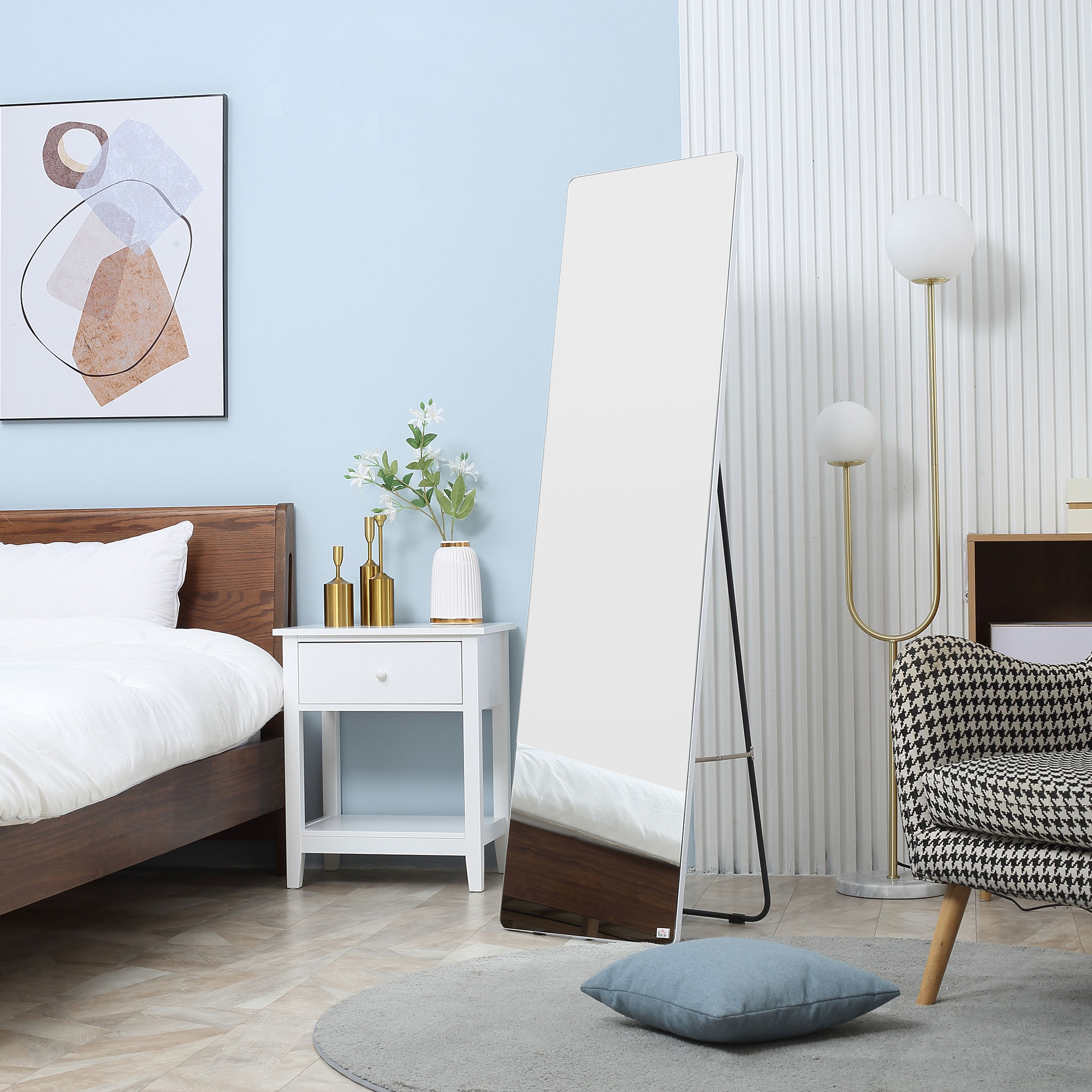  Oglinda de toaleta, suspendata sau inclinata, din aliaj de aluminiu, argintiu [1]