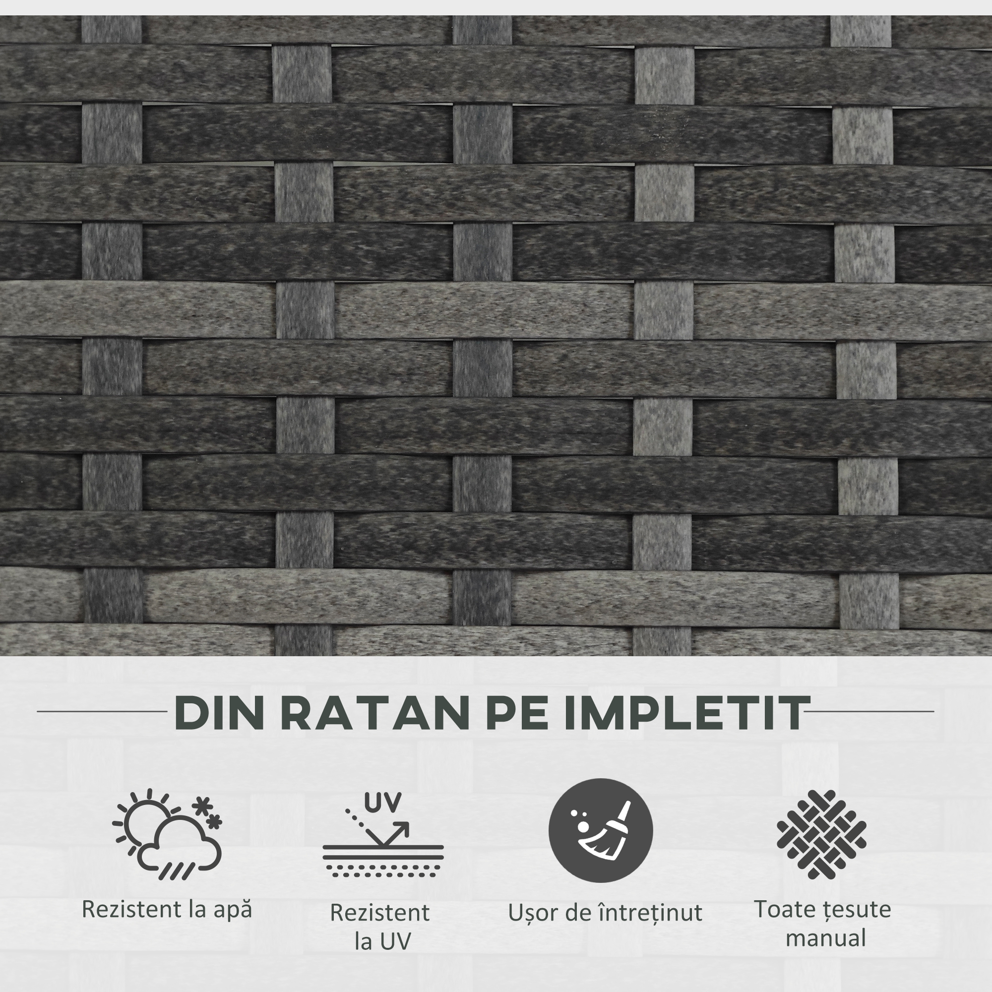  Pat De Flori De Sine Statator Cu Doua Cutii De Plante Pentru Gradina 57x30x107cm Mixt Gri [6]