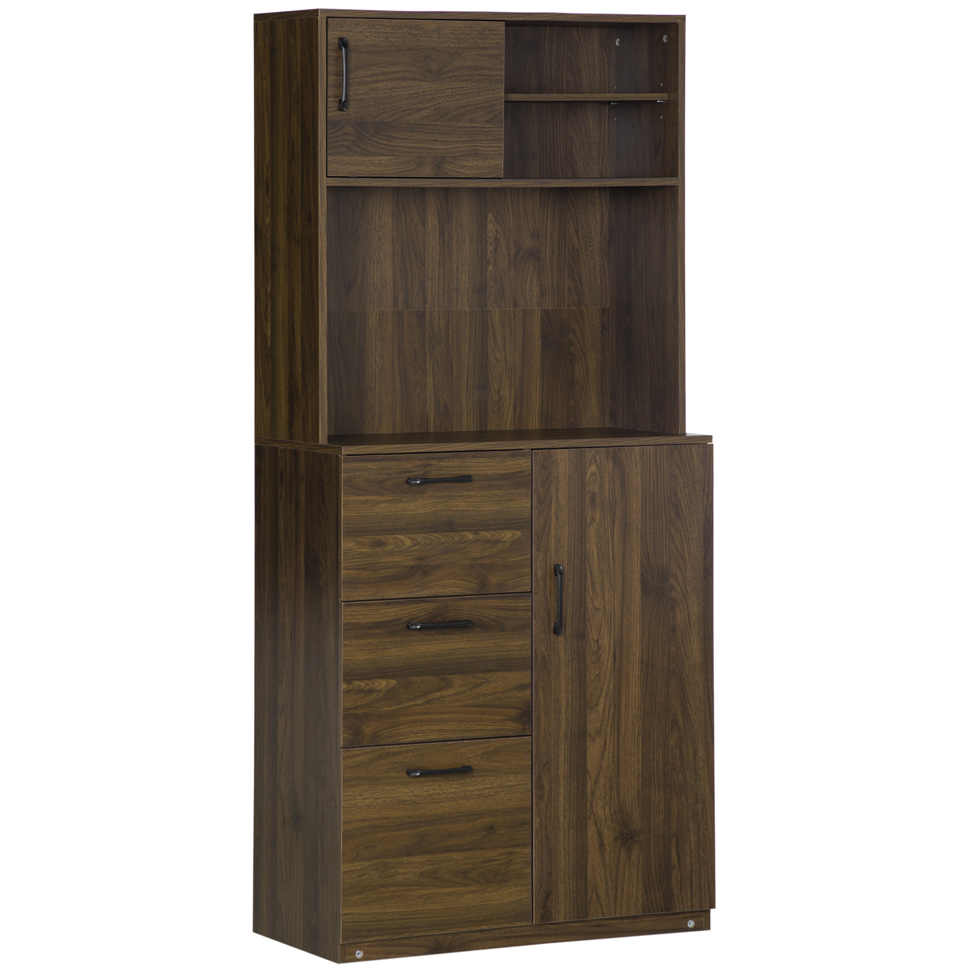 Bucatarie -  Dulap Modern - Lemn cu 3 Sertare & Dulapioare