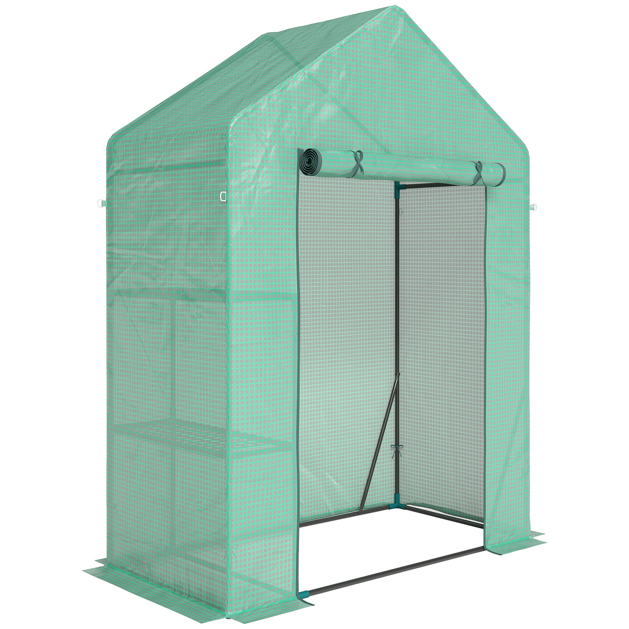 Gradina & balcon -  Sera de Gradina 143 x 73 x 195 cm cu Rafturi cu 2 Etaje, Verde