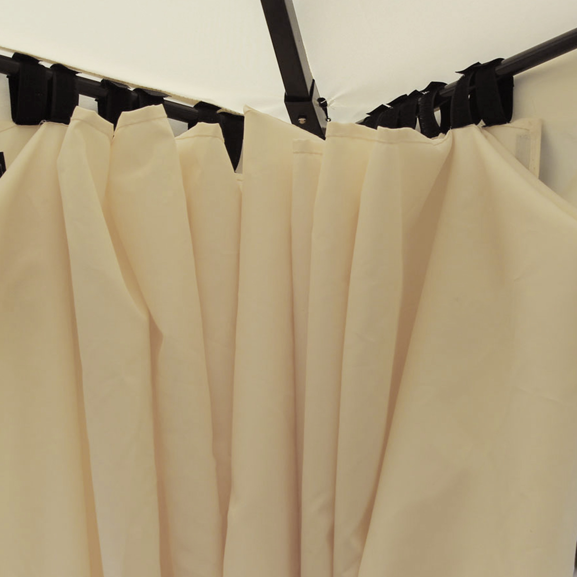  Foisor cu Dublu Acoperis si 4 Prelate Laterale, Crem, 3x4m [8]