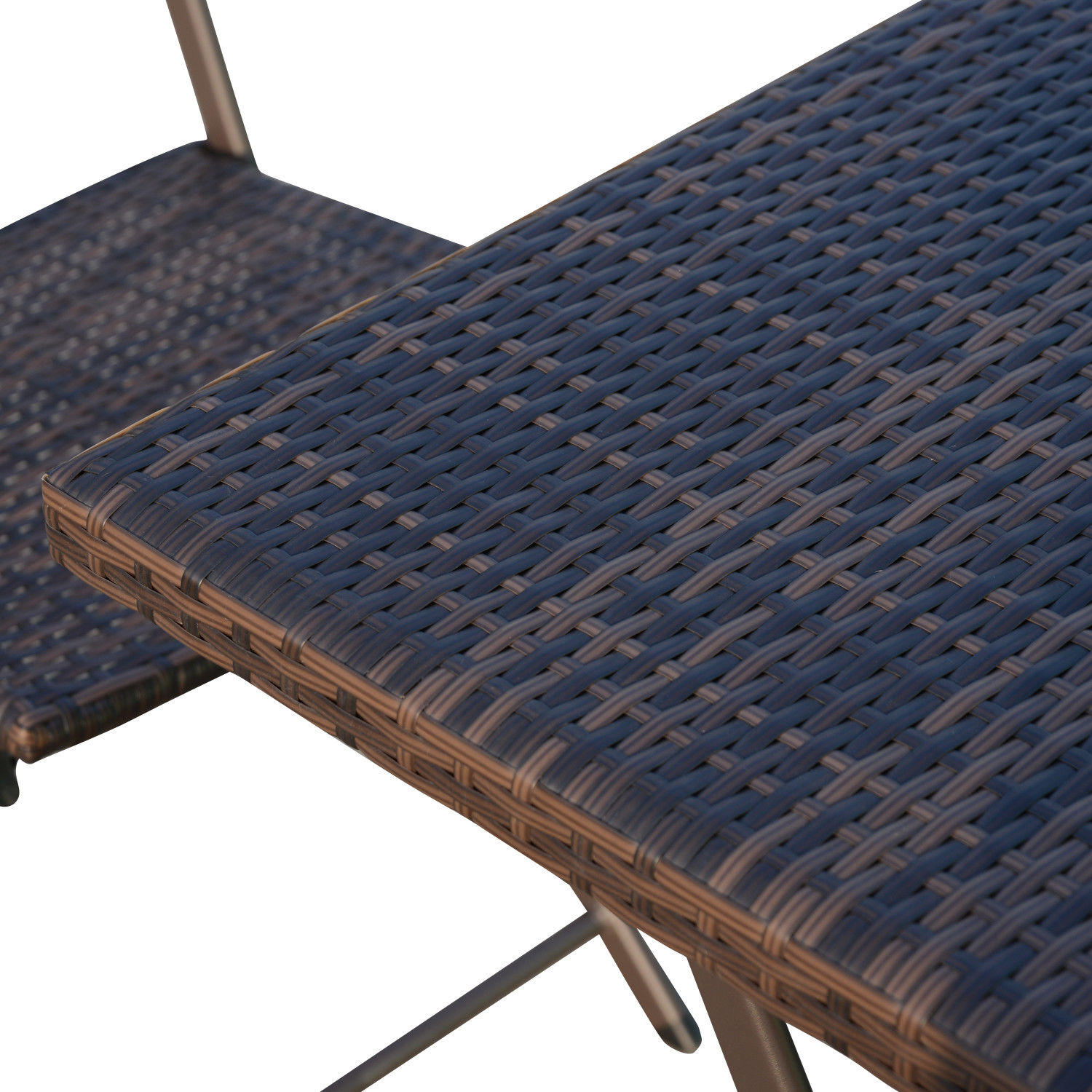  set masa de gradina cu 2 scaune pliabile, maro [6]